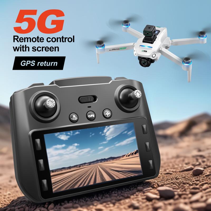 Outdoorfun 2025 NEW GPS Drone with 4K UHD EIS Camera, 5G WiFi FPV RC Quadcopter with Brushless Motors, Optical Flow Positioning, Obstacle Avoidance, Auto Return