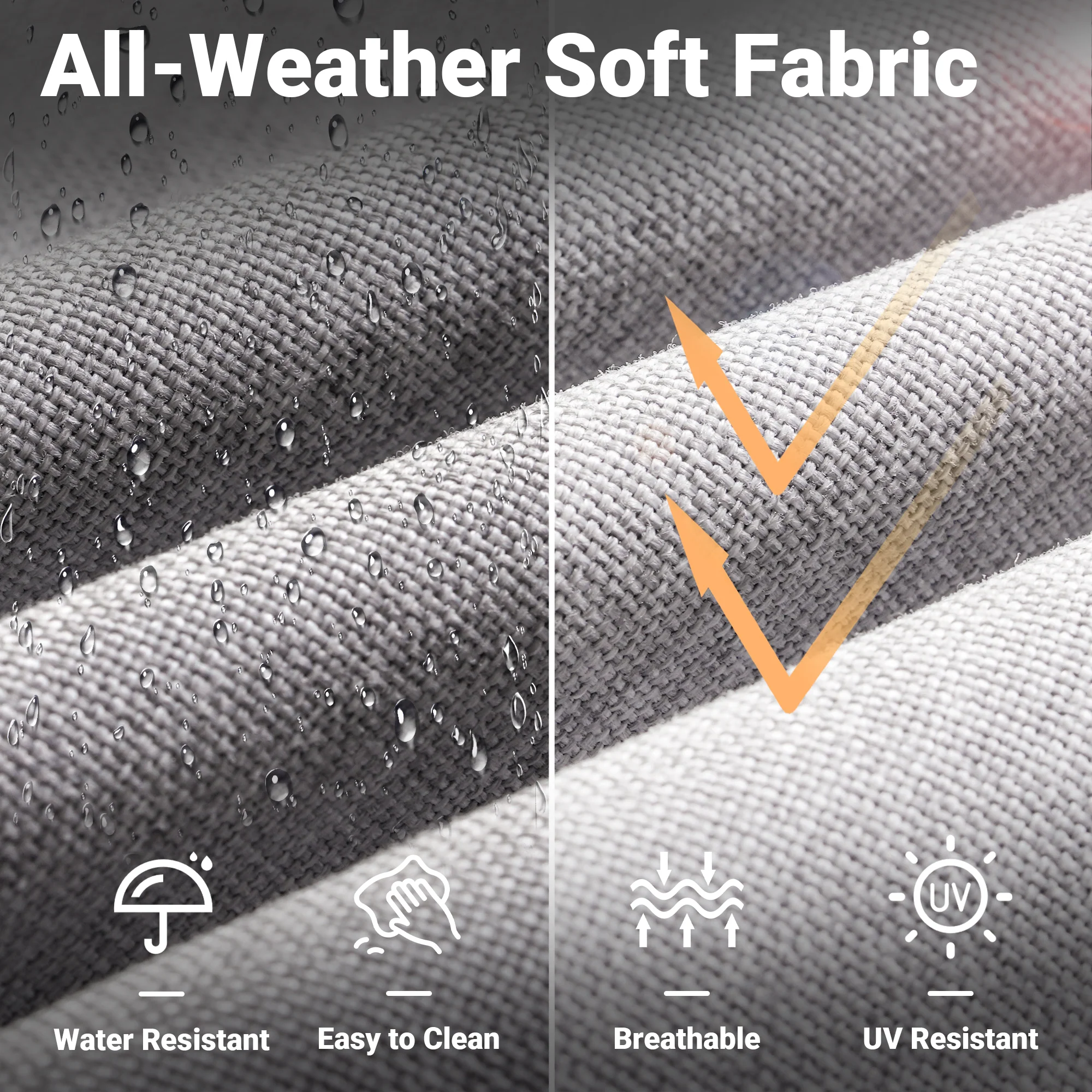 Ovios Patio Furniture Set 5-Piece with 30'' Fire Pit Table and Vultros Chairs