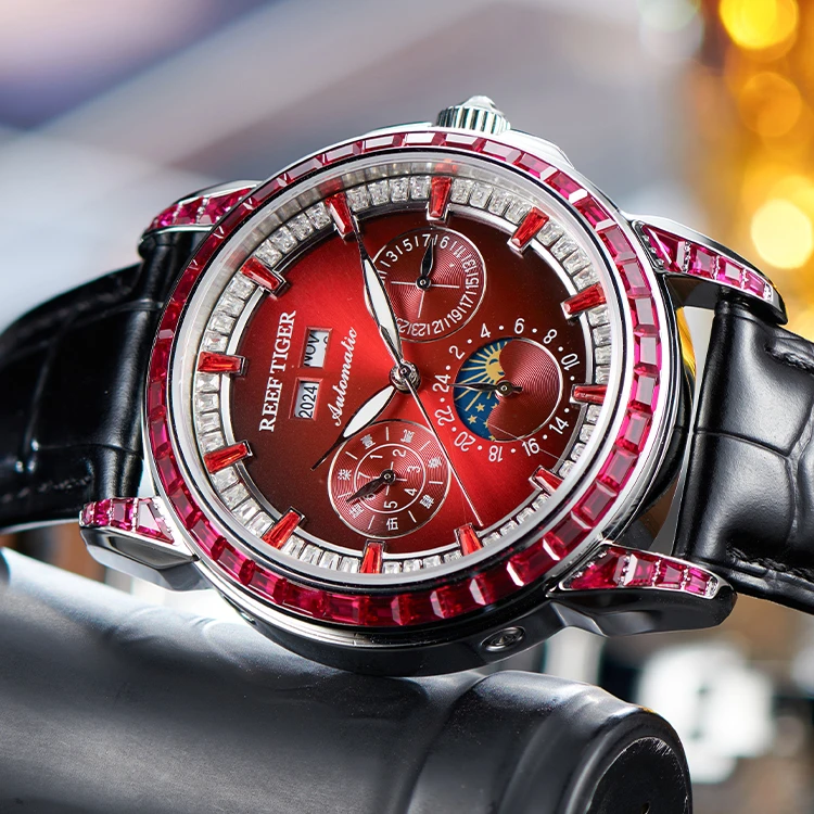 REEF TIGER/Reef Tiger fully automatic men's stylish simple waterproof watch-RGA1988 Observatory