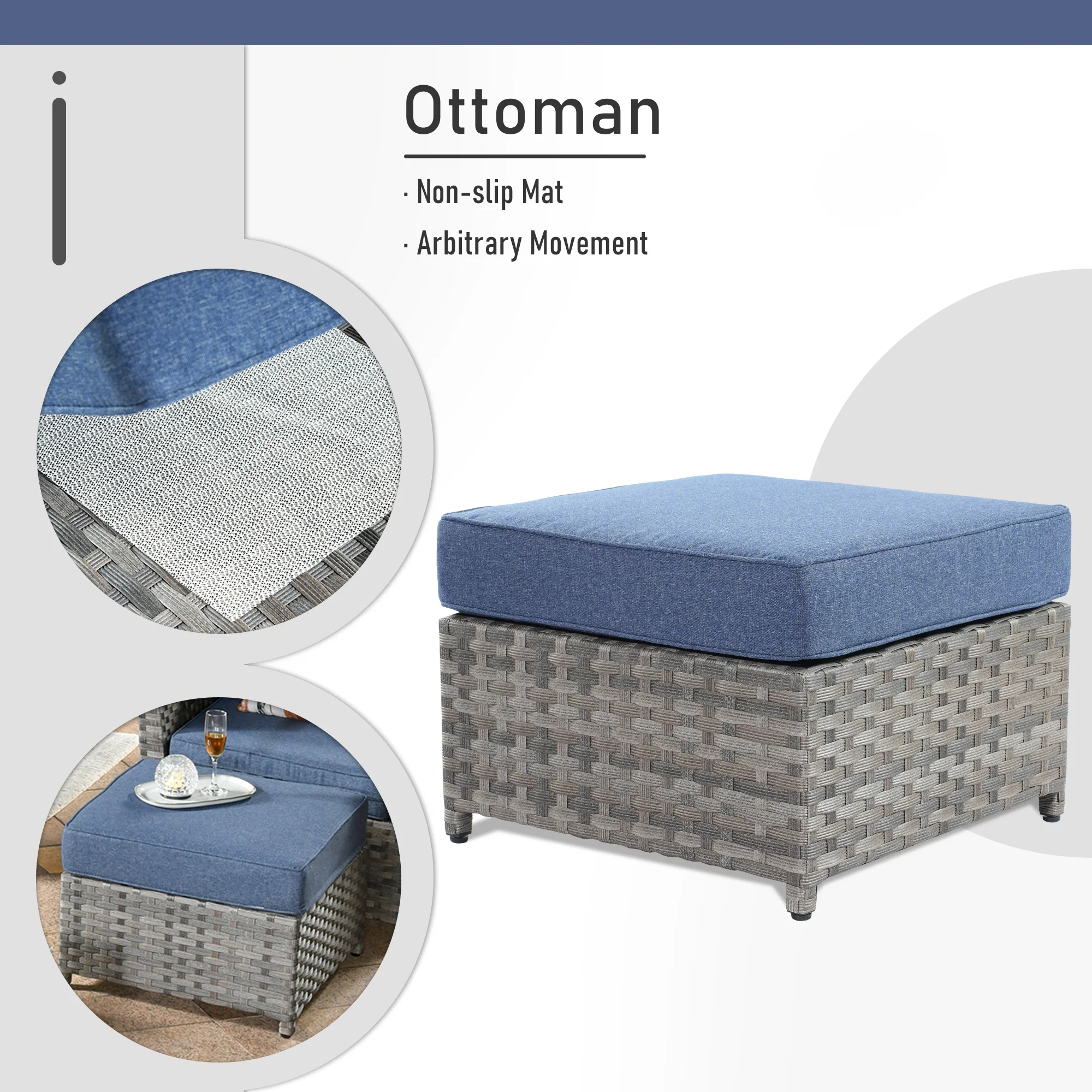 Ovios Patio Furniture Set 13-Piece include 42