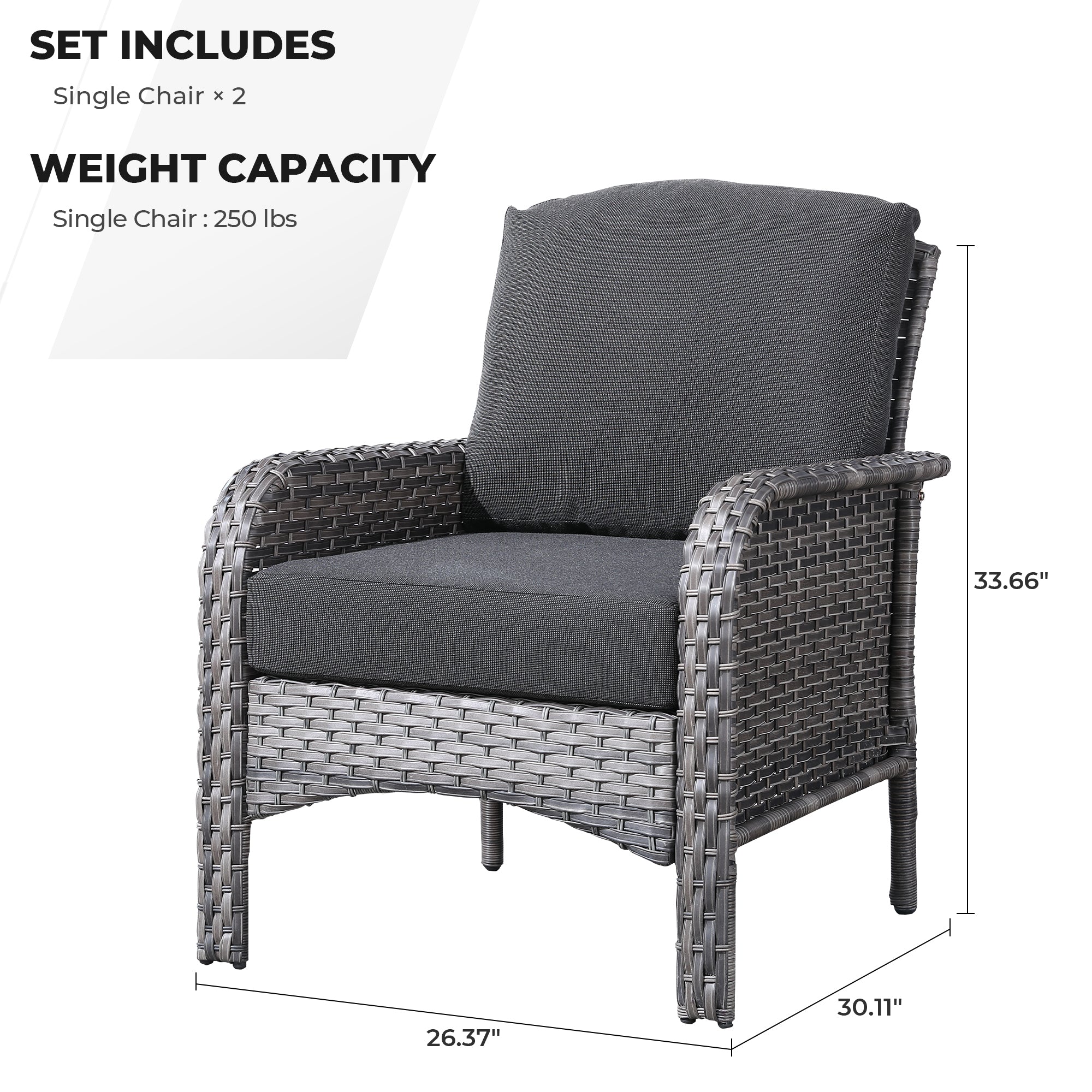 NDS Series - Outdoor Single Chair * 2