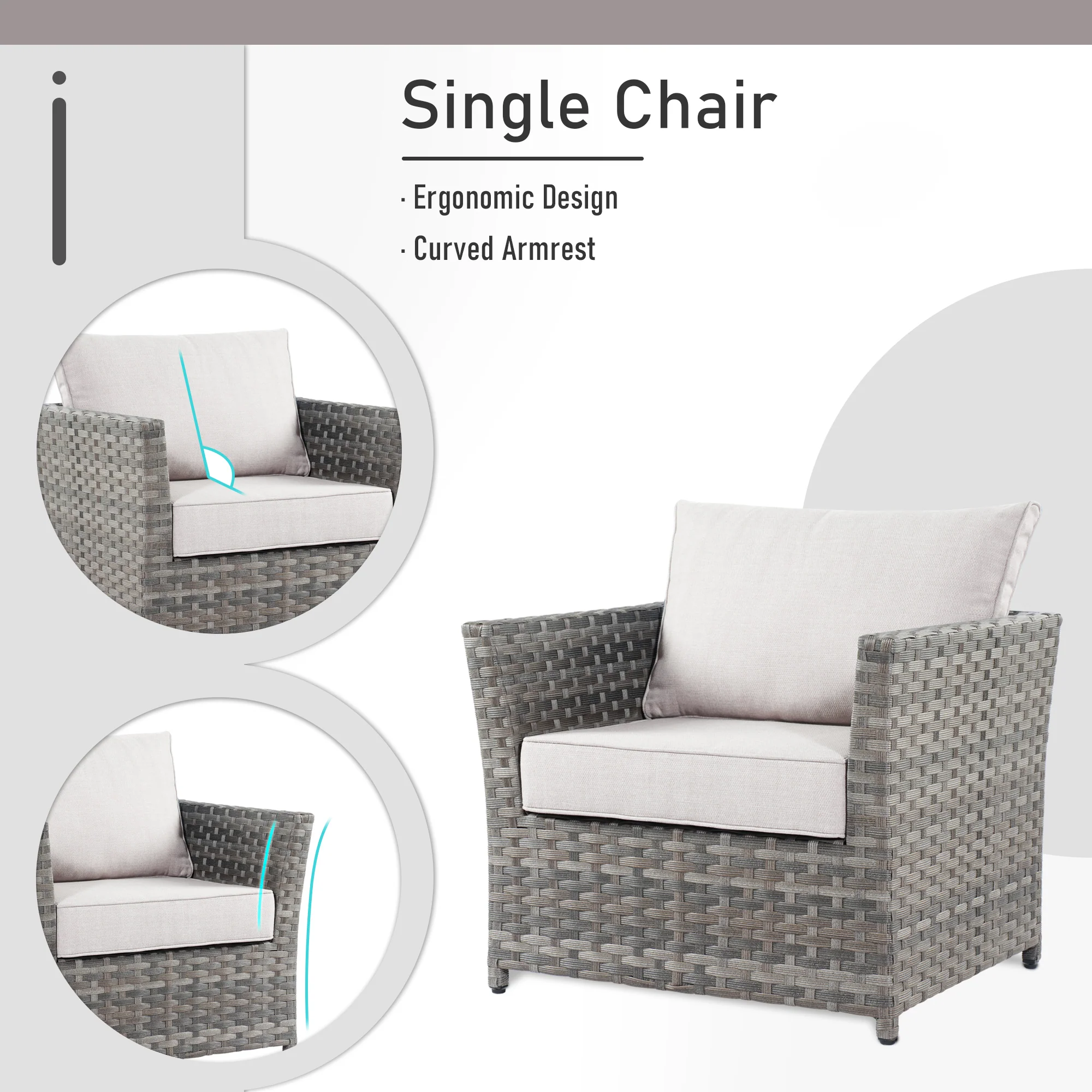 Ovios Patio Furniture Set 13-Piece include 42