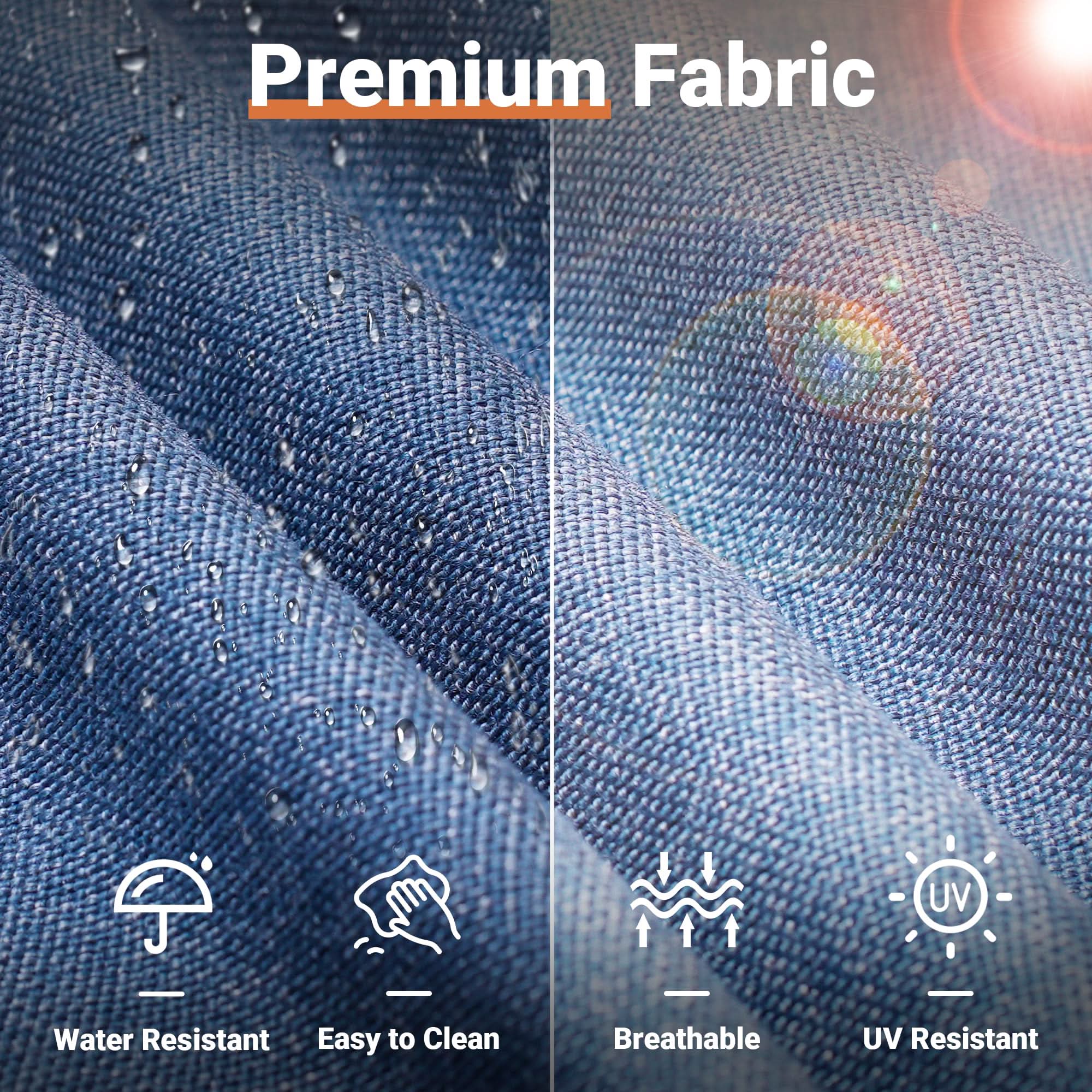 Ovios Outdoor 8 Piece Patio Furniture Set with Fire Pit Table,Conversation Sectional Wicker Couch with Coffee Table