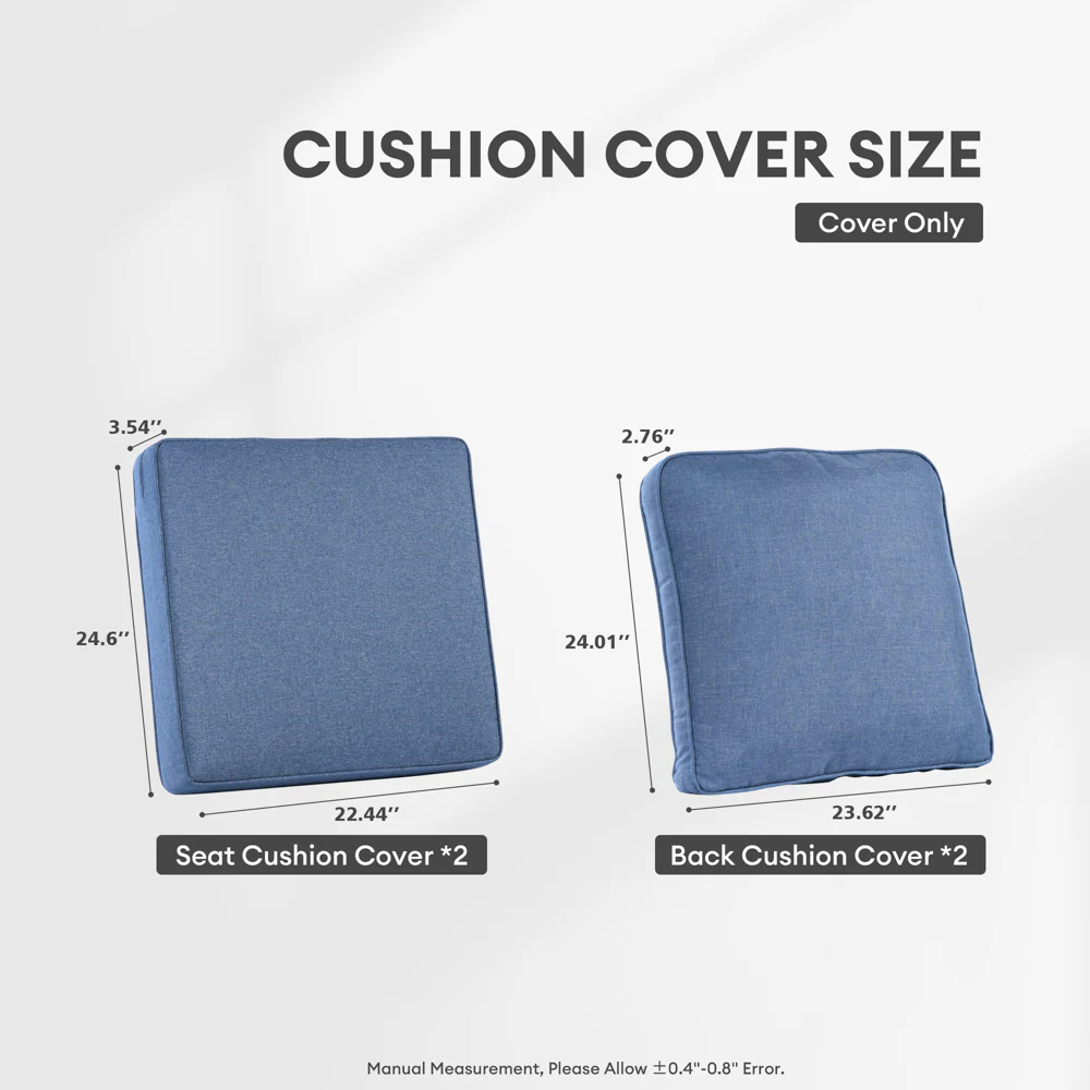 Ovios Kenard Series Replacement Seat, Back Cushion Cover(Refer to the Dimension in Description,Only cover)