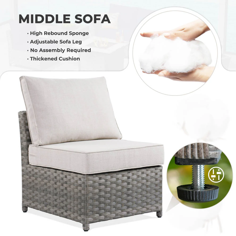 Ovios New Rimaru Series Patio Furniture Set 13-Piece include 42