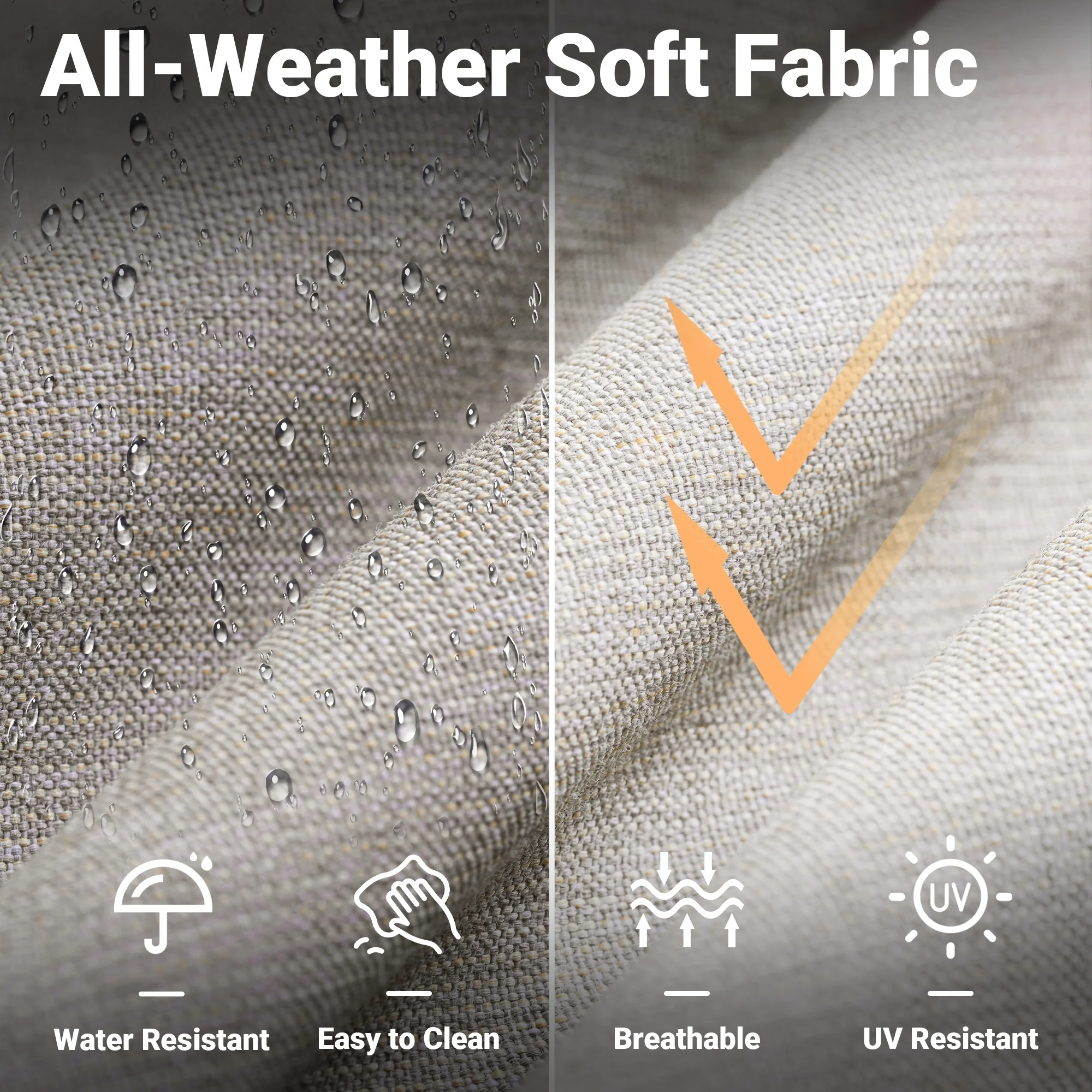 Ovios Patio Furniture Set 5-Piece with 30'' Fire Pit Table and Vultros Chairs