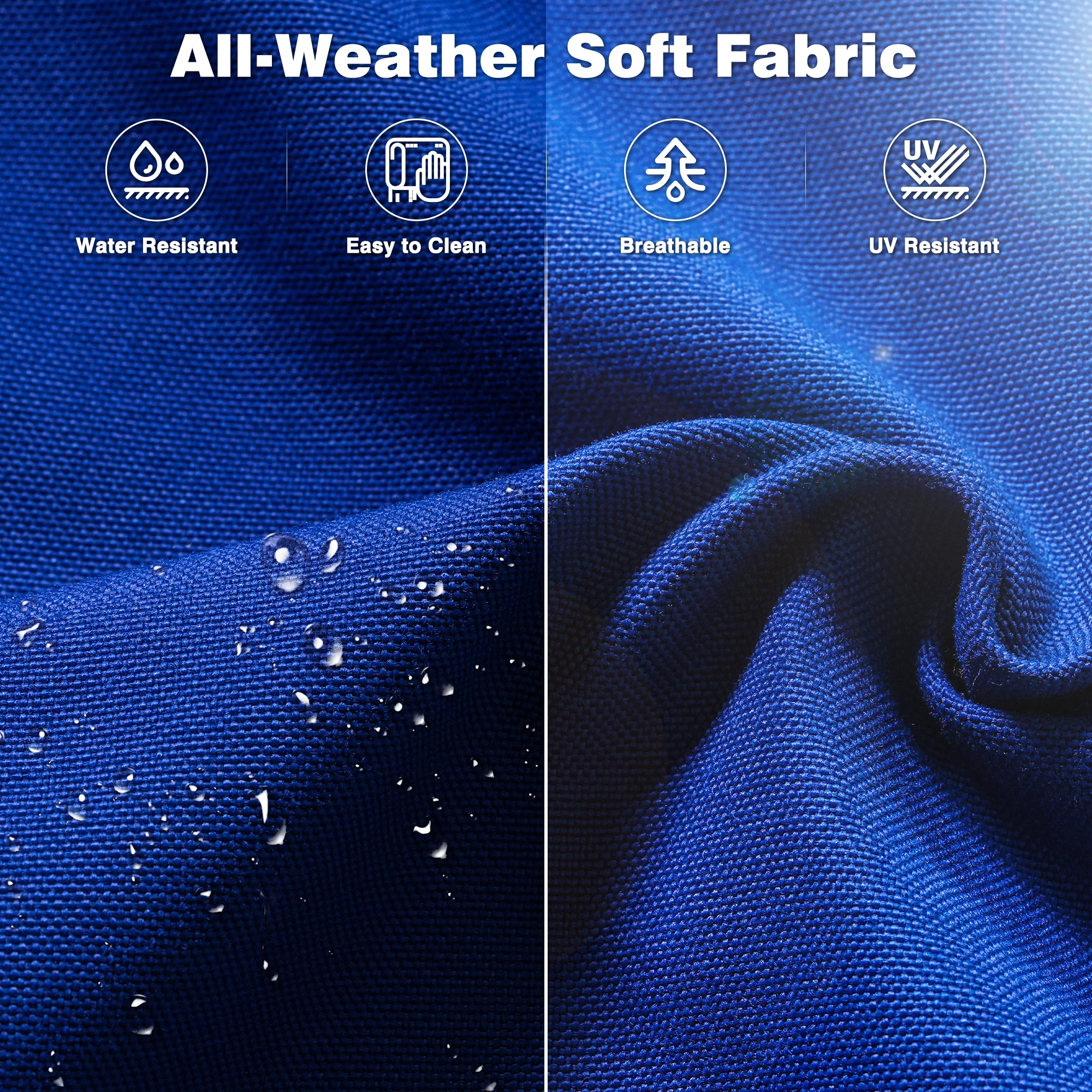 Ovios Patio Furniture Set 3-Piece with Swivel Chairs and Side Table Kenard