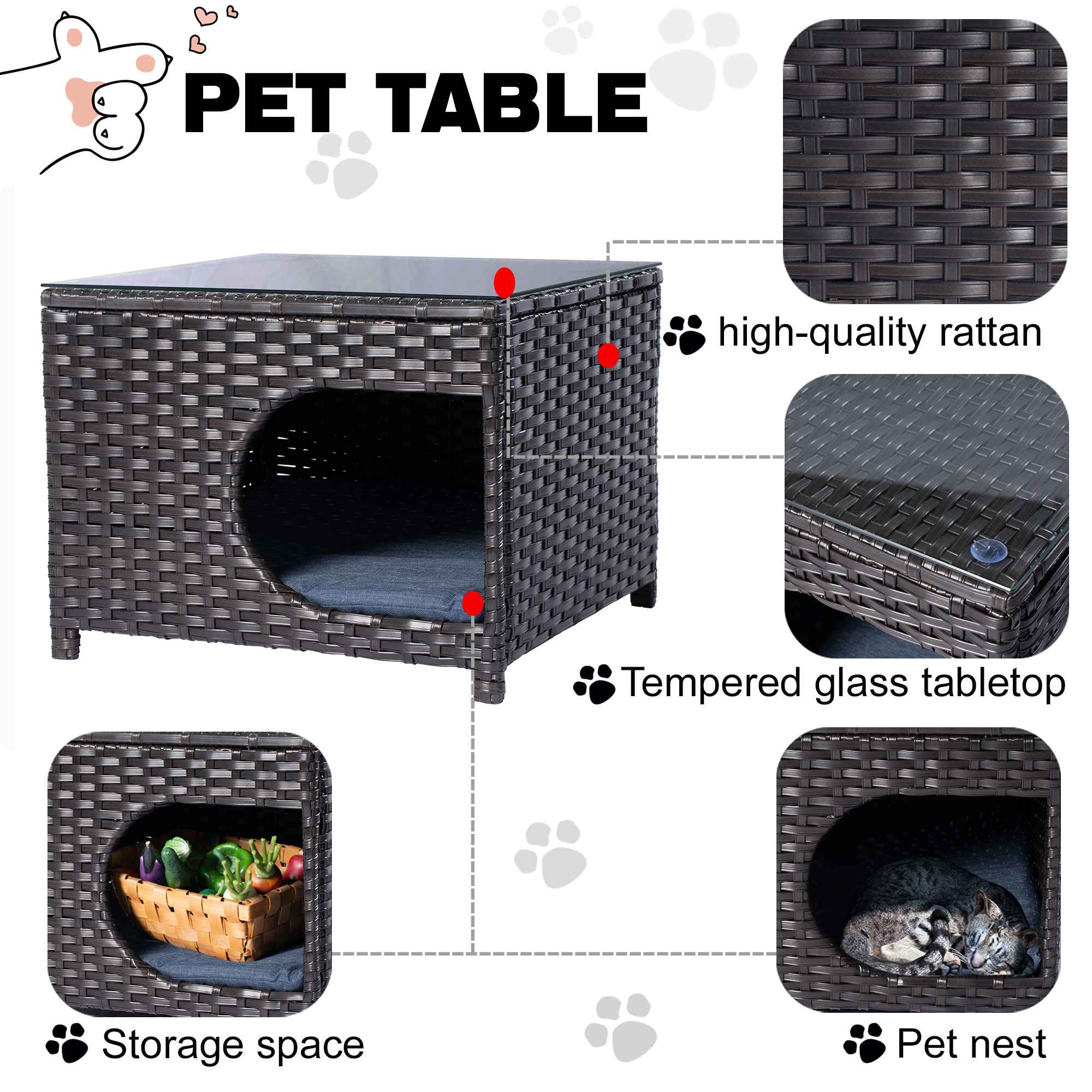 Ovios Pet Coffee Table for GRS/NTC/HOP/NDS Series.