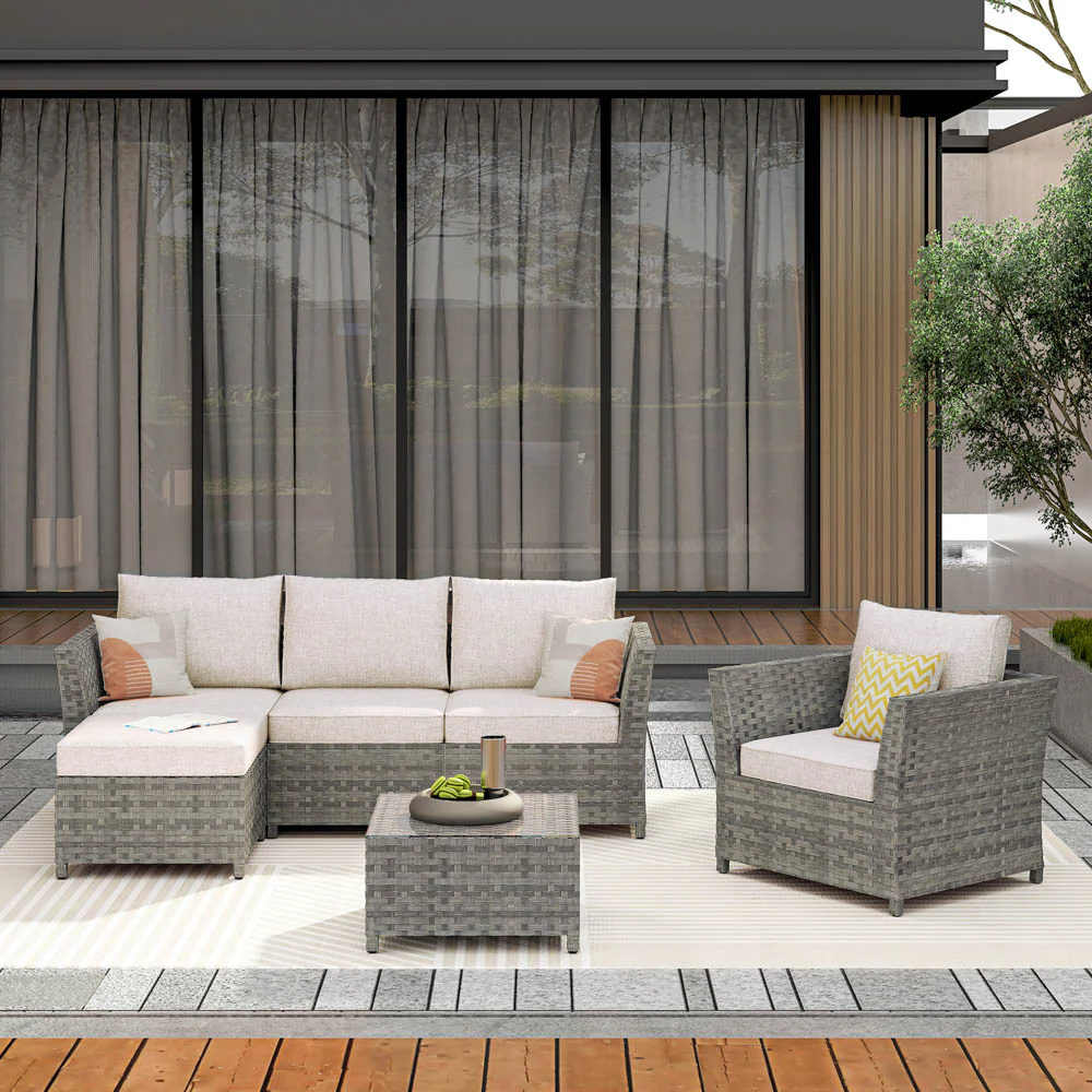 Ovios Patio Furniture Set New Rimaru 6-Piece, Fully Assembled