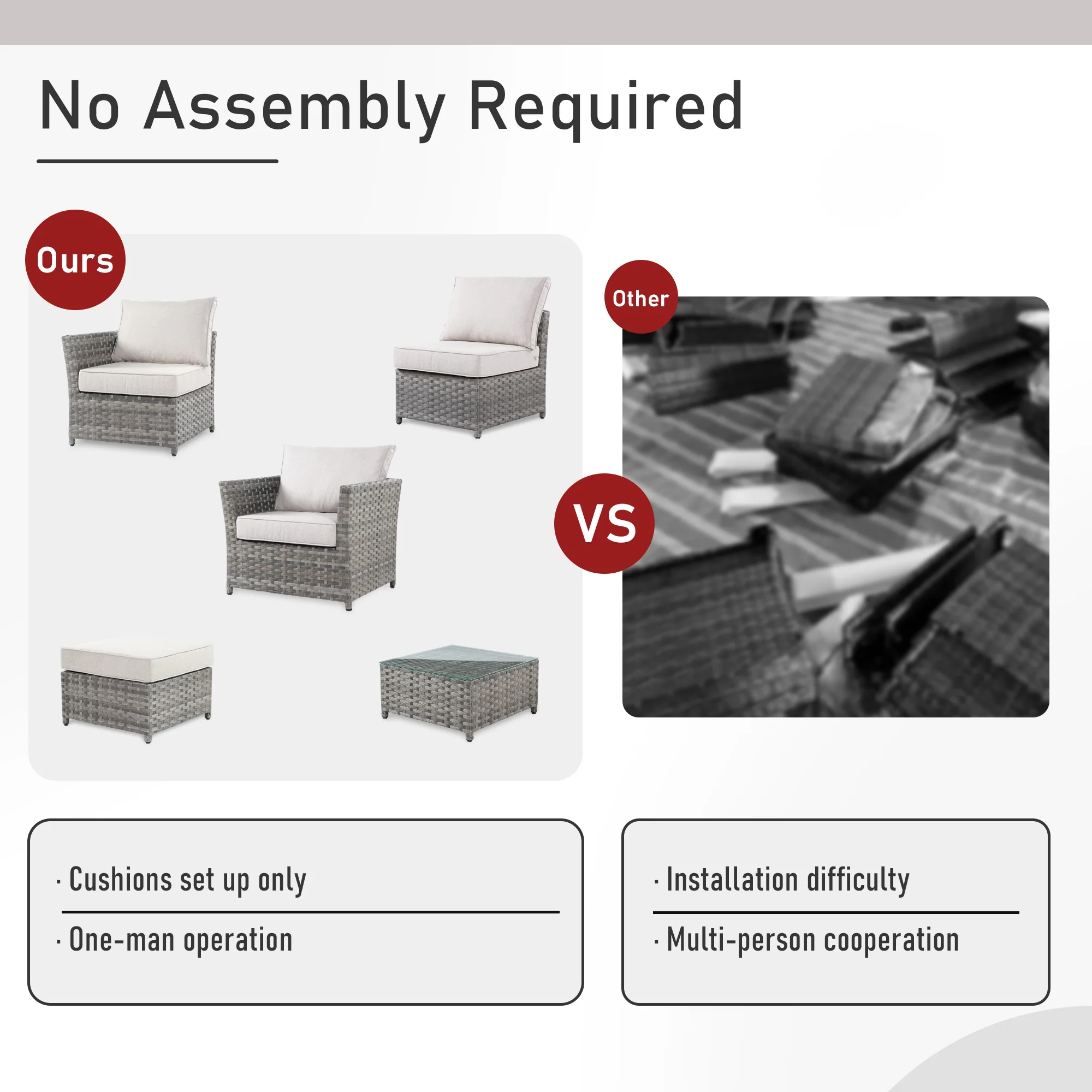 Ovios Patio Furniture Set 13-Piece include 42