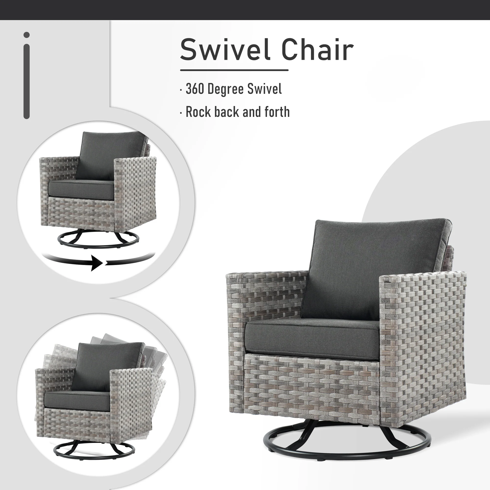 Ovios Patio Furniture Set 10-Piece include 42