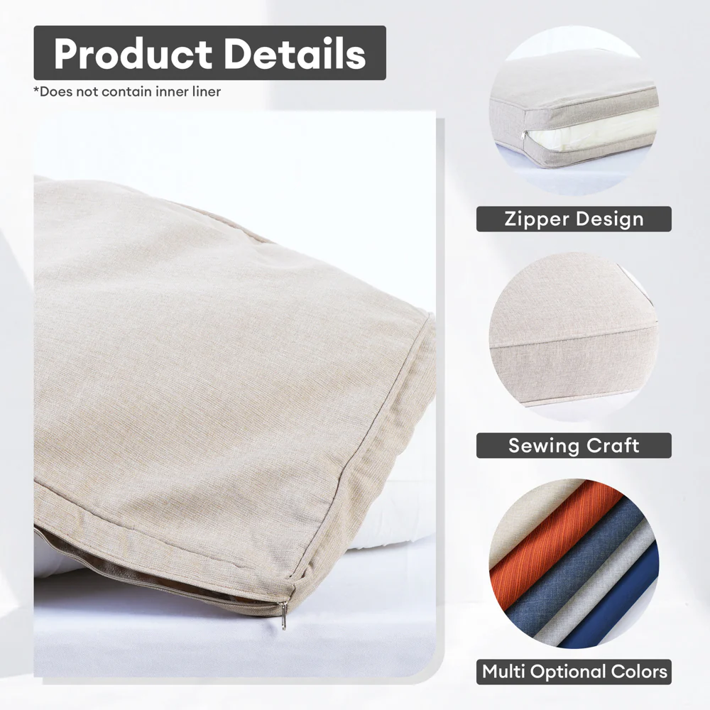 Ovios Kenard Series Replacement Seat, Back Cushion Cover(Refer to the Dimension in Description,Only cover)