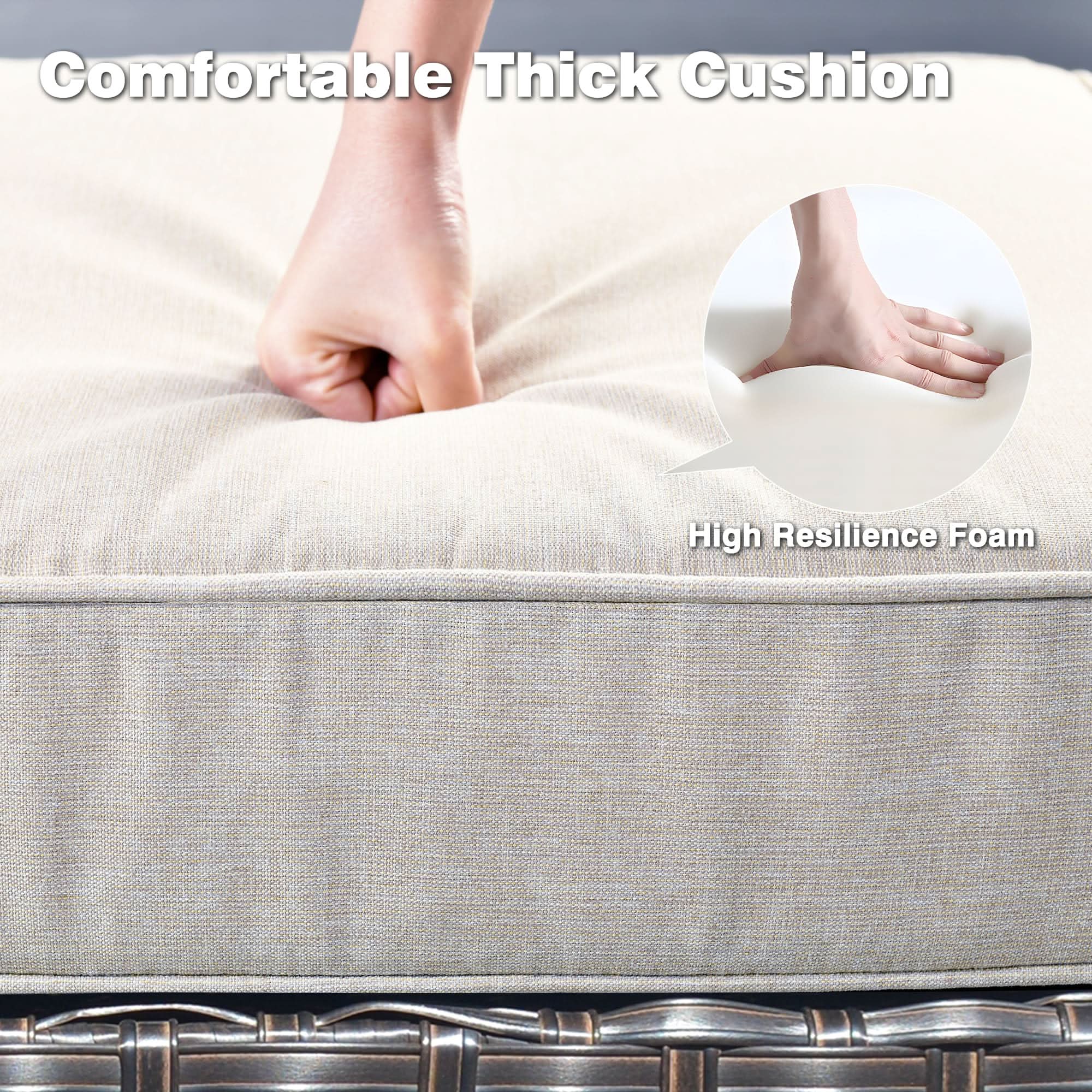 Ovios 6 Pieces Patio Furniture Set with 42