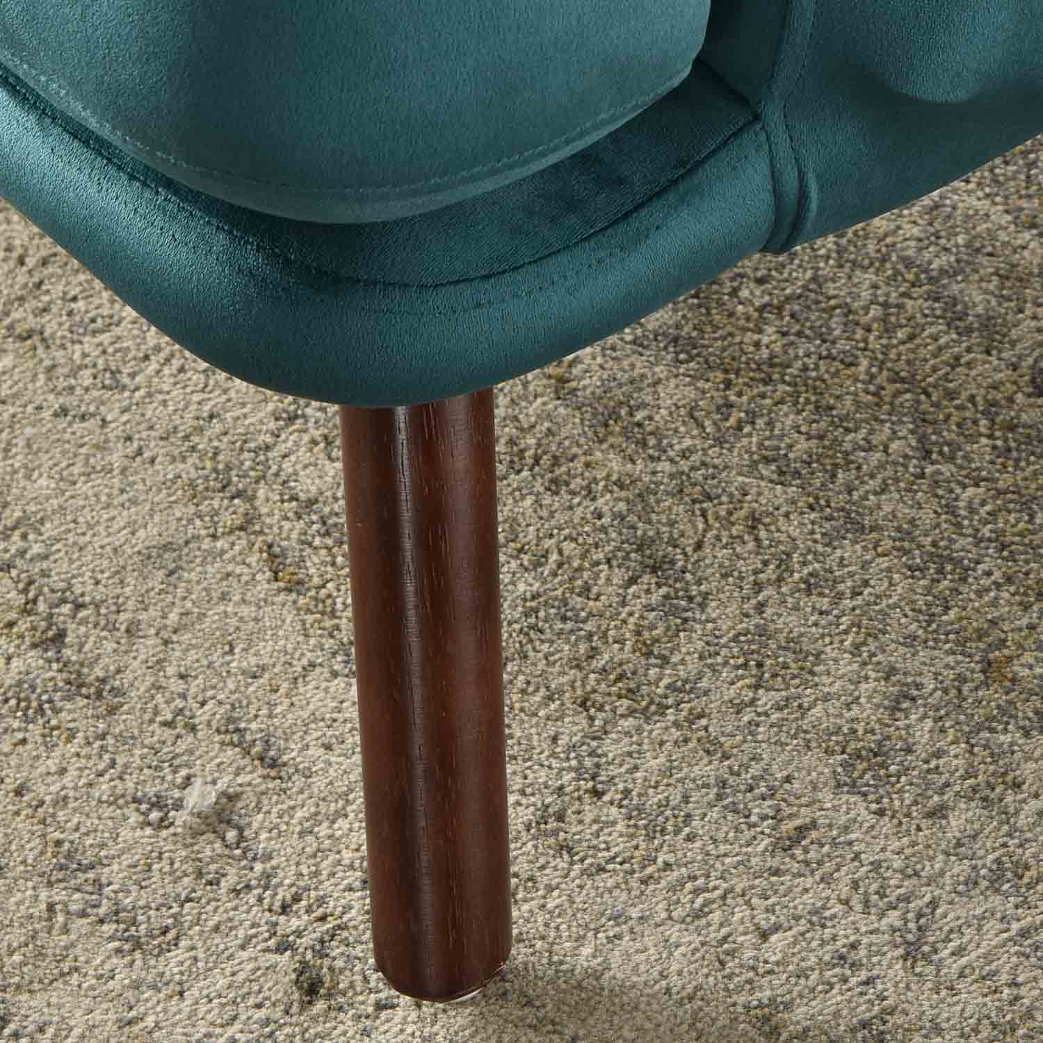 Ovios Living Room Accent Chair with Ottoman, 6 Angles Adjustable