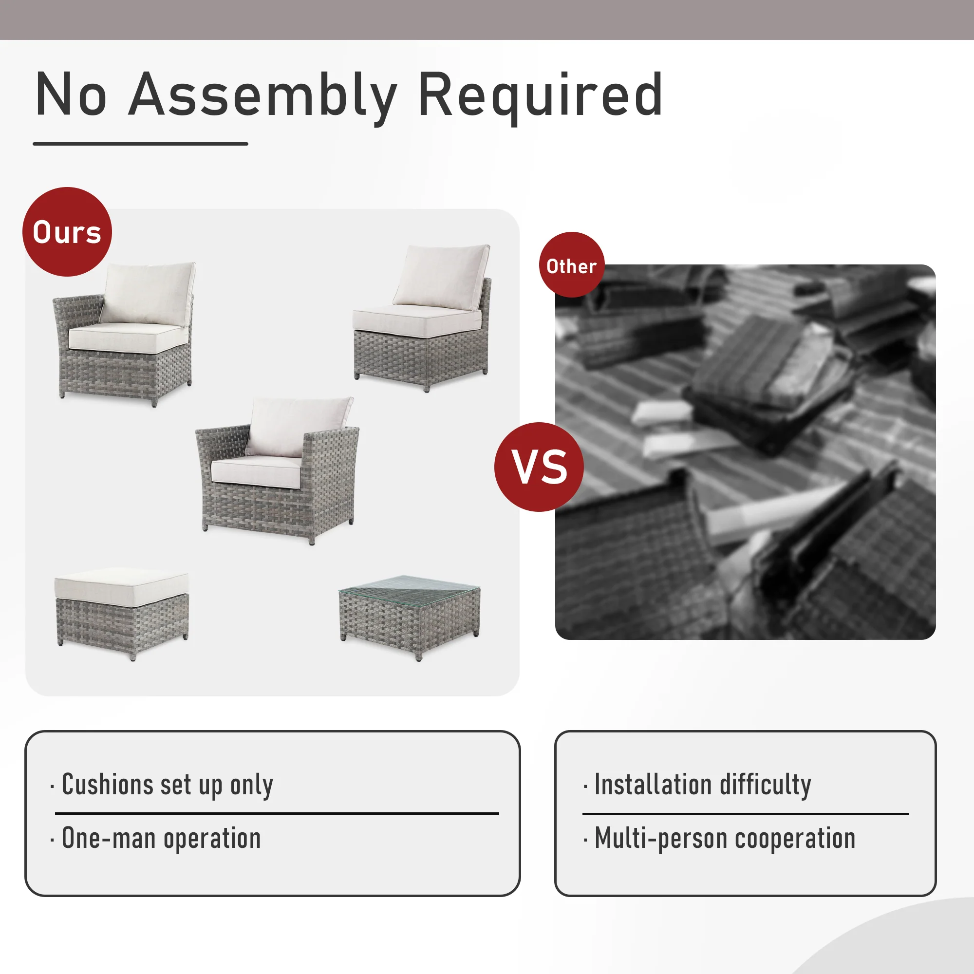 Ovios Patio Furniture Set 13-Piece include 42