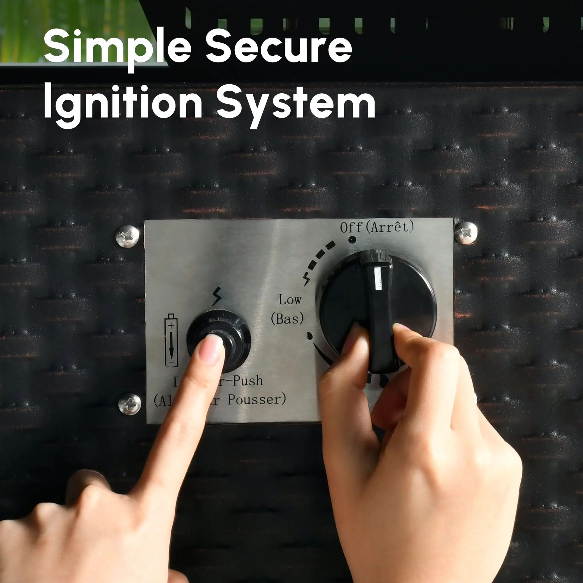 Ovios 54'' Rectangle Propane Fire Pit Table Brown