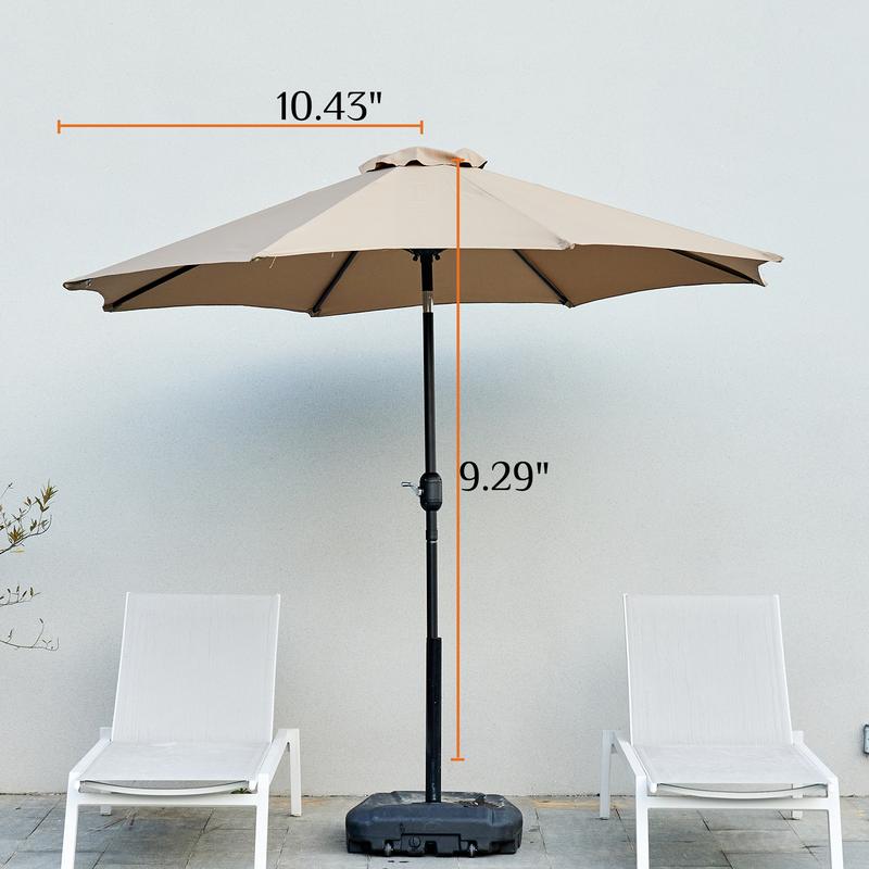 9.8ft Offset Patio Cantilever Parasol Outdoor Sunshade with Easily Adjustable Tilt, 8 Ribs, UV Protection for Backyard, Lawn and Pool