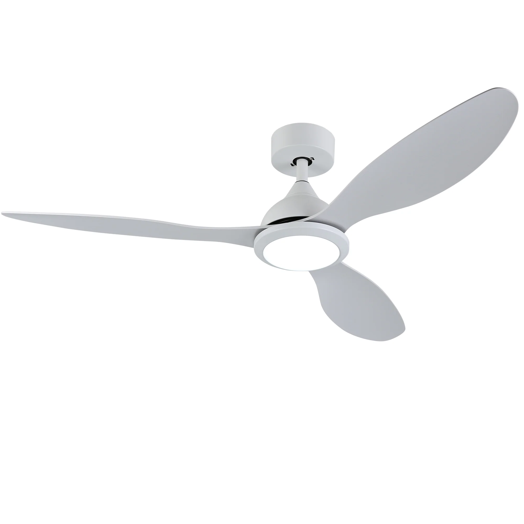 Ovios 52'' Remote Control Ceiling Fan Reversible 3 Blades with LED Light and 6 Wind Speeds, DC Motor