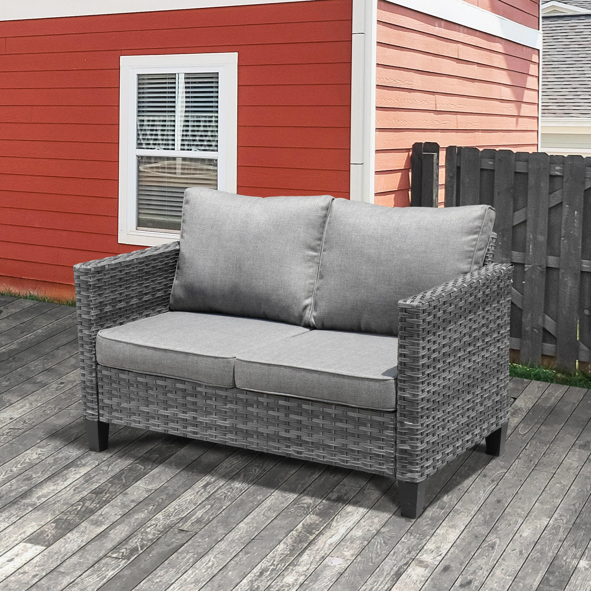 Ovios Outdoor Loveseat New Vultros High BackShape Armrest