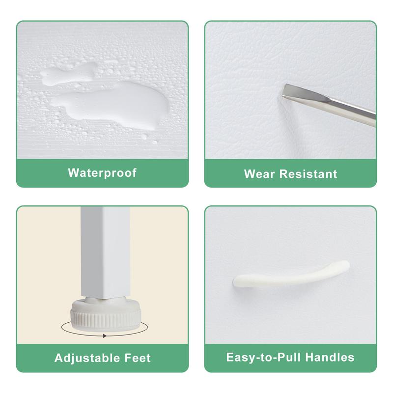 Fabric Storage Tower with 9 Drawers, Bedroom Drawer Dresser Organizer, Chest of Drawers with Fabric Bins, Steel Frame and Wood Top