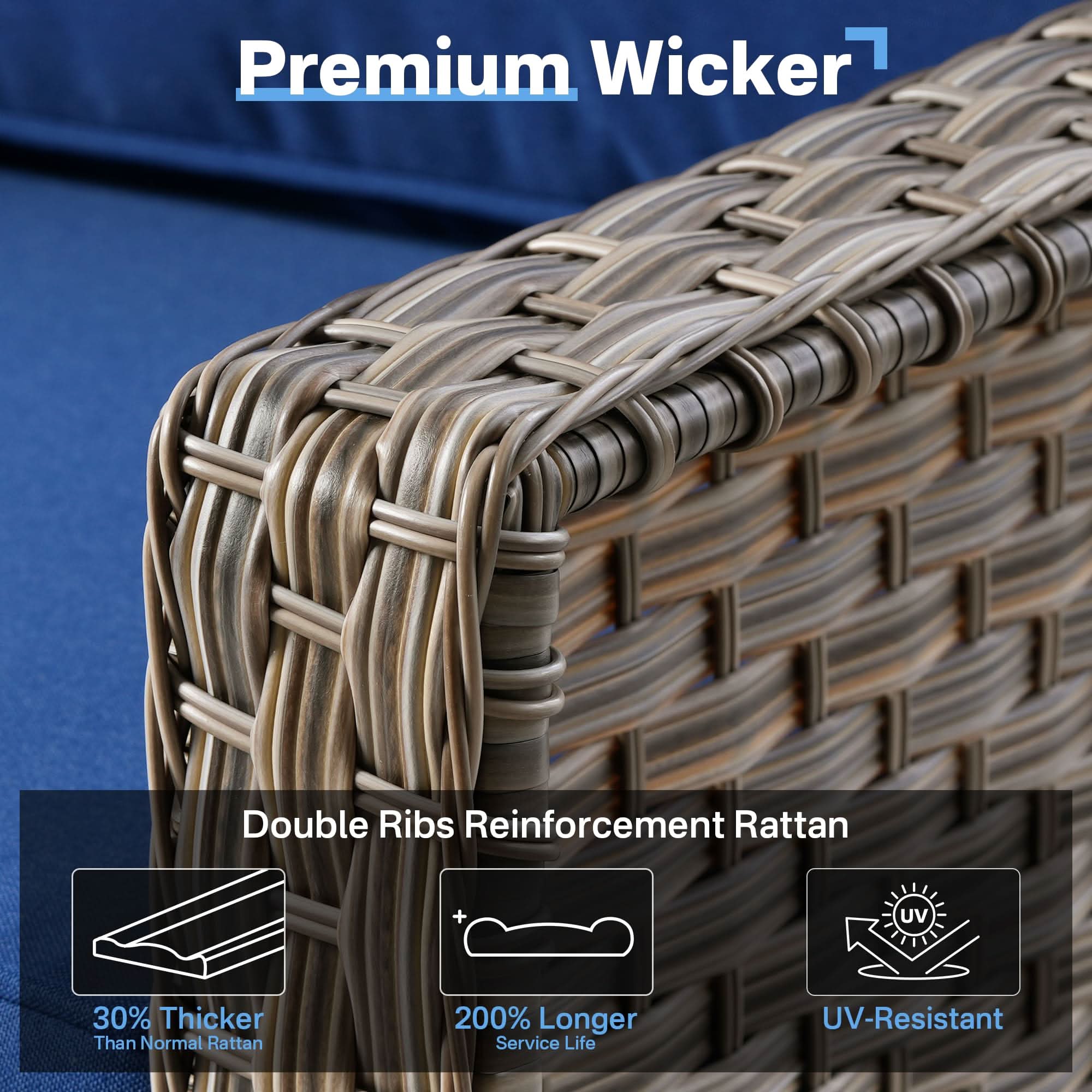 Ovios Conversation Set 3-Piece PAD Series,Swivel Chair