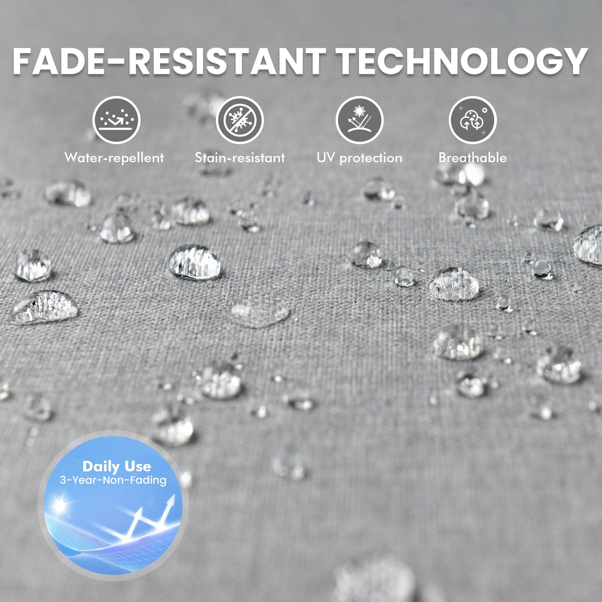 Ovios VNC Series Patio Swivel Chair 3-Piece Set