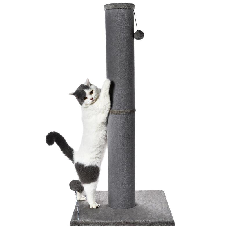 Made4pets Cat Craft Cat Scratching Post, Tall Scratch Post, Carpet Cat Scratching Post with Replaceable Toys, Sturdy Base, big size Indoor Play