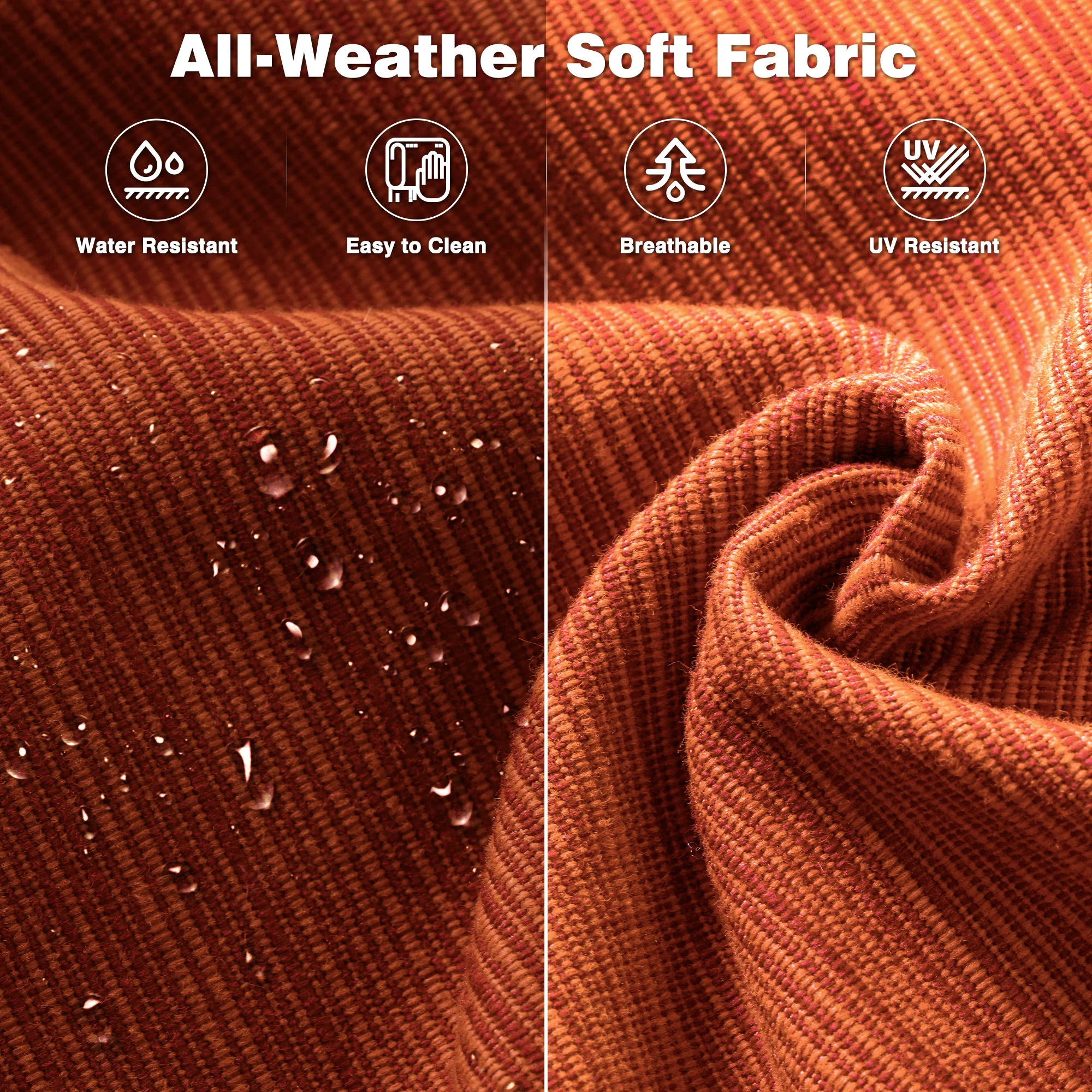 Ovios Patio Furniture Set 3-Piece with Swivel Chairs and Side Table Kenard