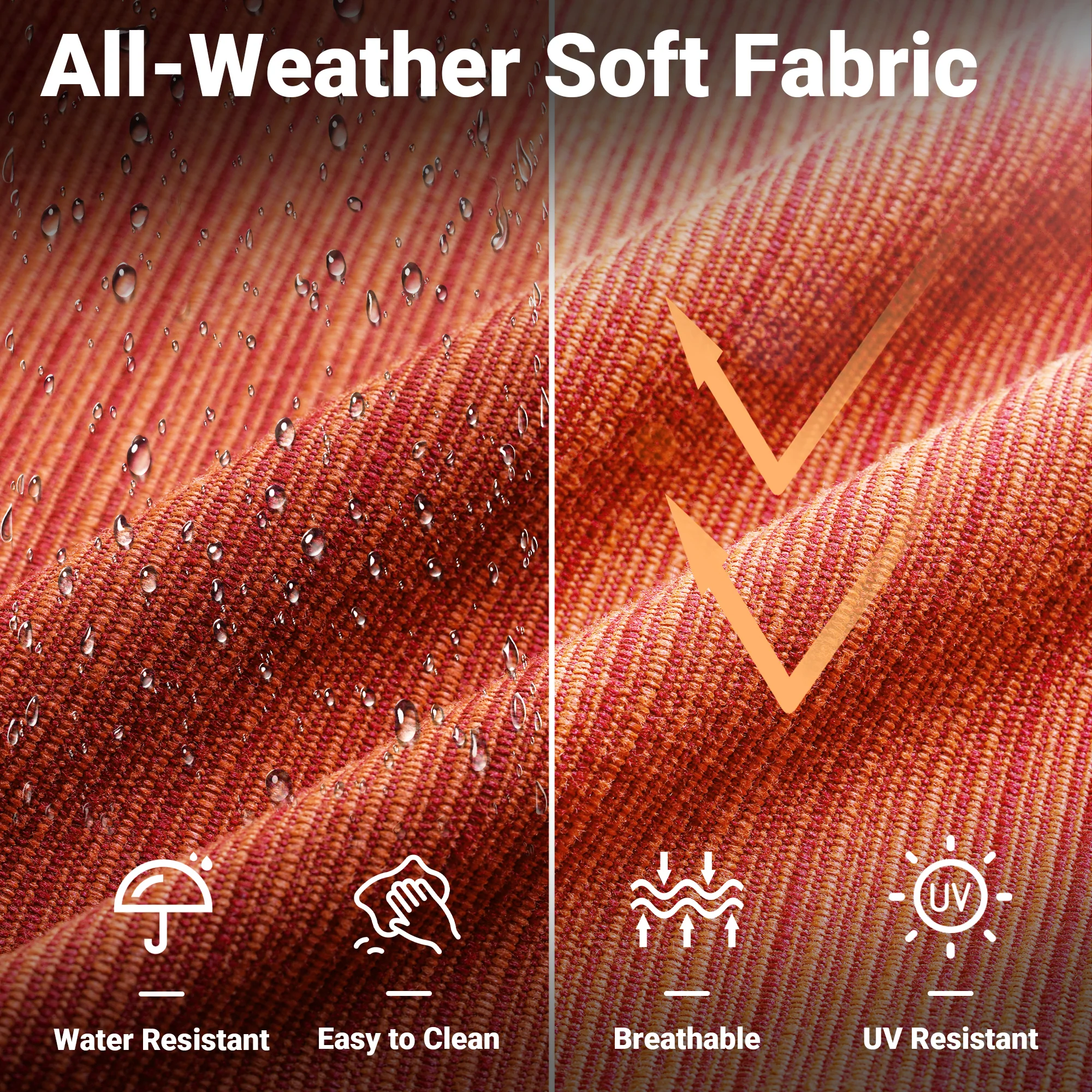 Ovios Patio Furniture Set 5-Piece with 30'' Fire Pit Table and Vultros Chairs