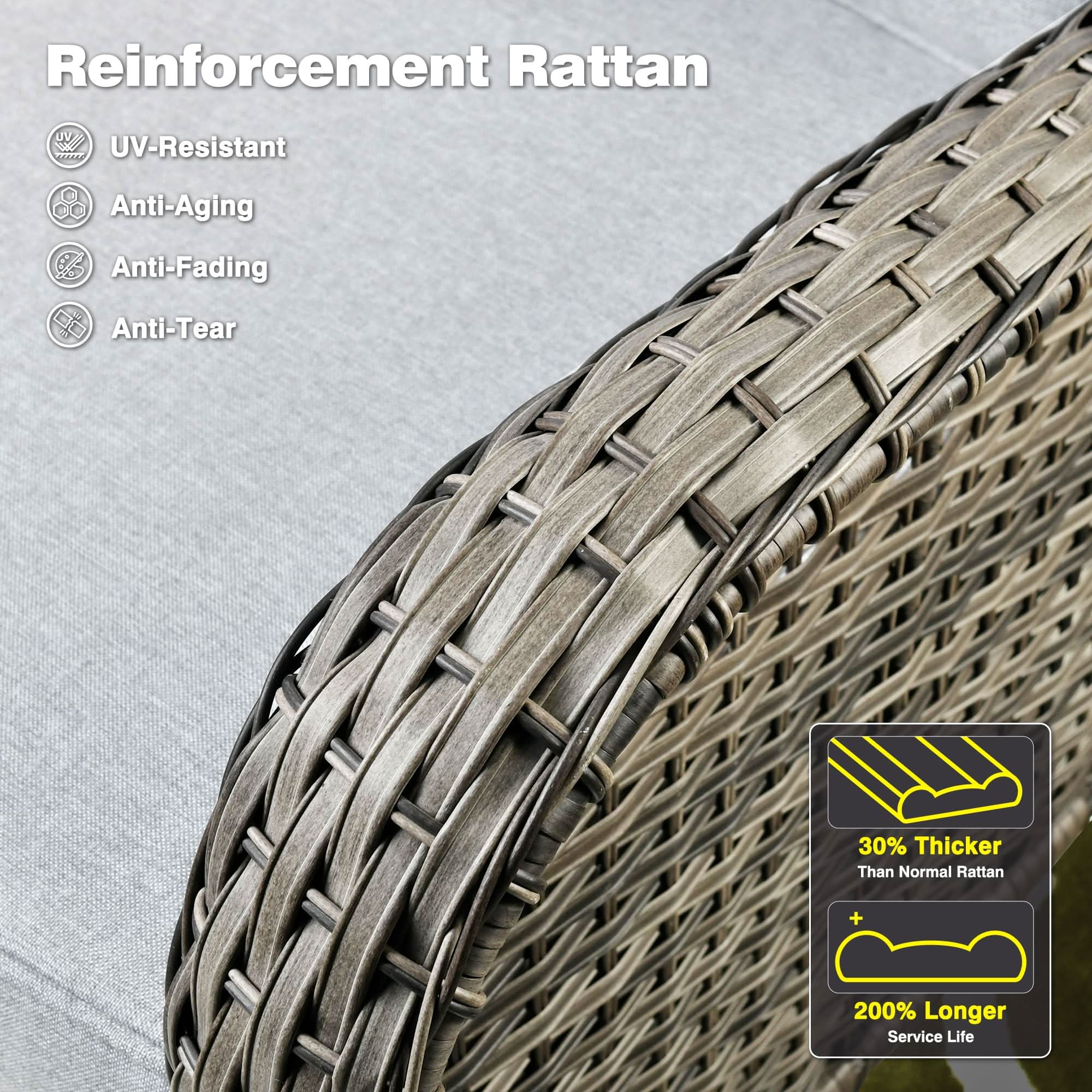 Ovios 6 Pieces Patio Furniture Set with 42