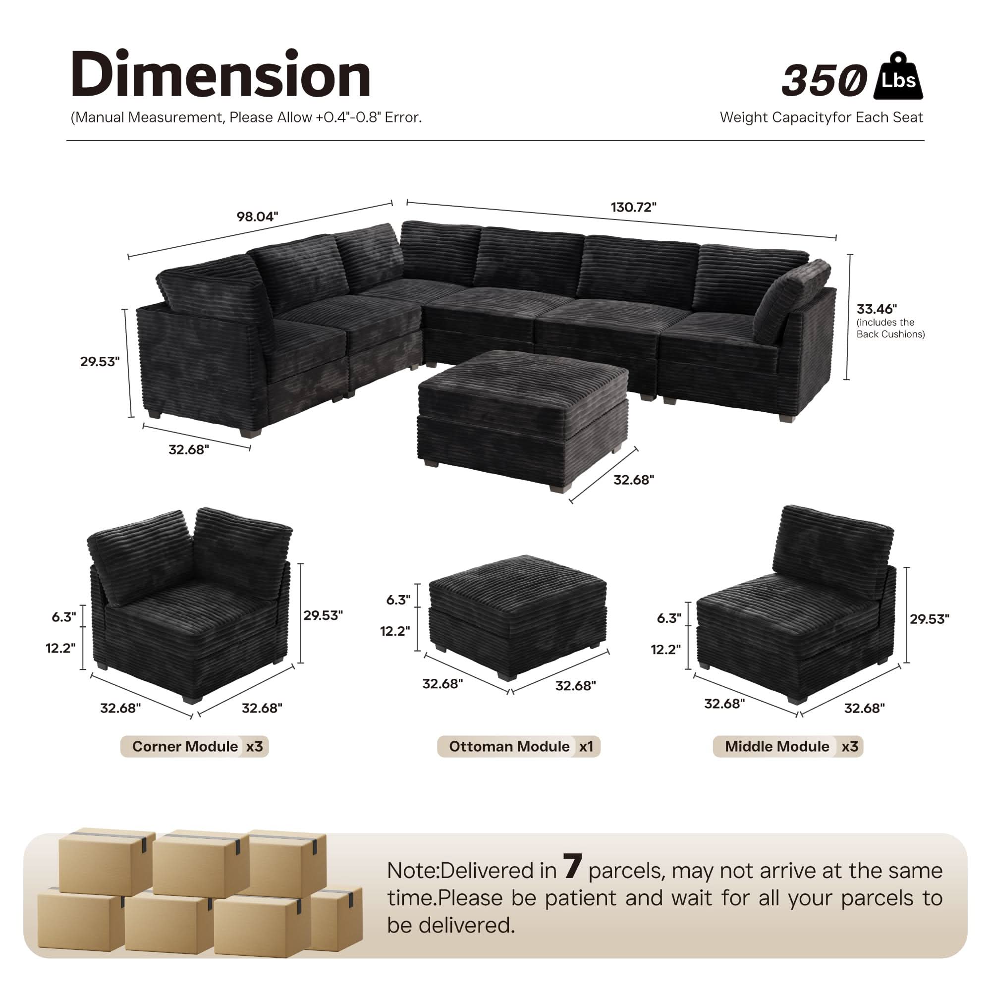 Ovios L-shaped 130.7