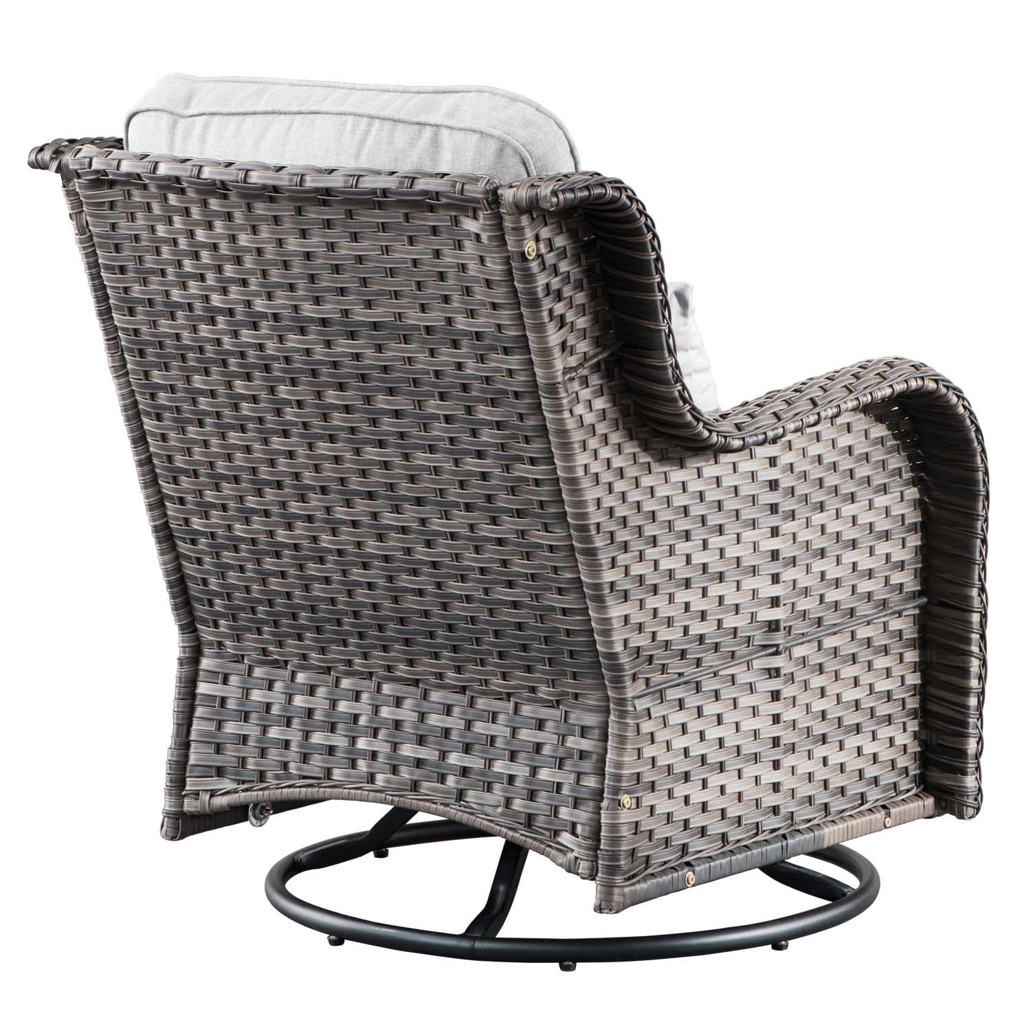 Ovios Outdoor Furniture 6-Piece with 30'' Fire Pit Table and Kenard 2 Rocking Chairs