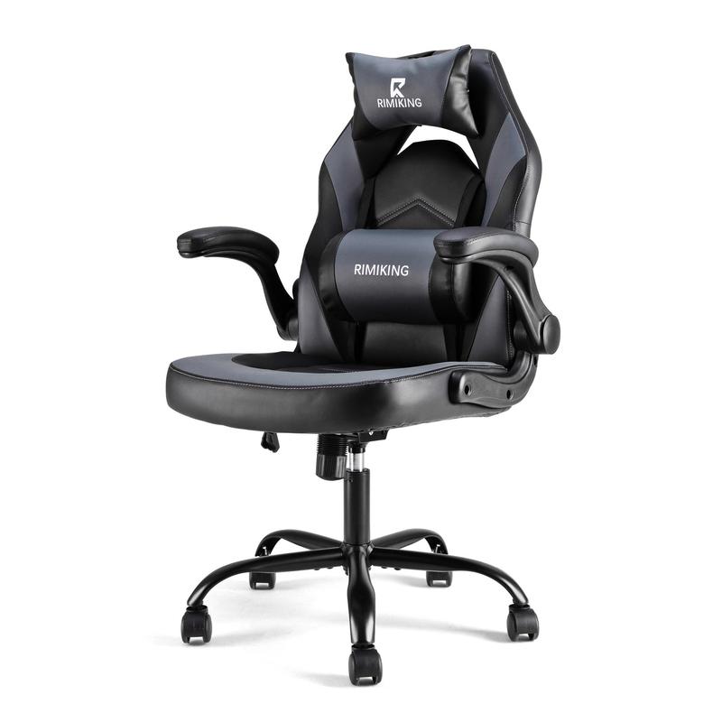 RIMIKING Shelby Series Ergonomic Gaming Chair, Adjustable Recliner, Lumbar Support, Heavy-Duty Office Chair,275 lbs Weight Capacity,3896
