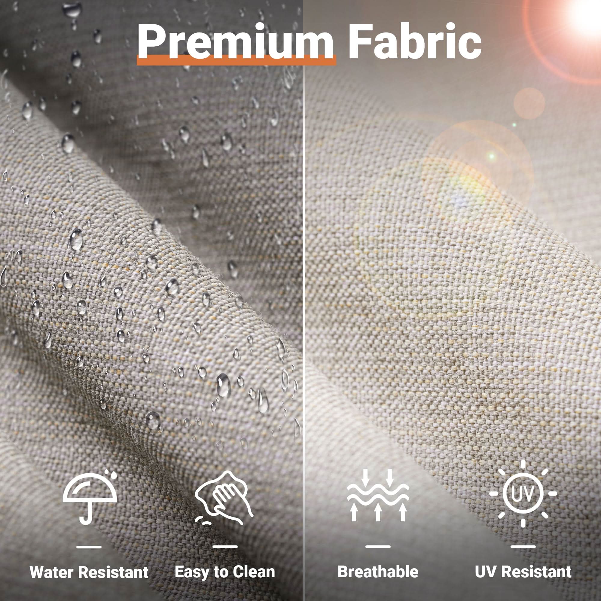 Ovios Outdoor 8 Piece Patio Furniture Set with Fire Pit Table,Conversation Sectional Wicker Couch with Coffee Table