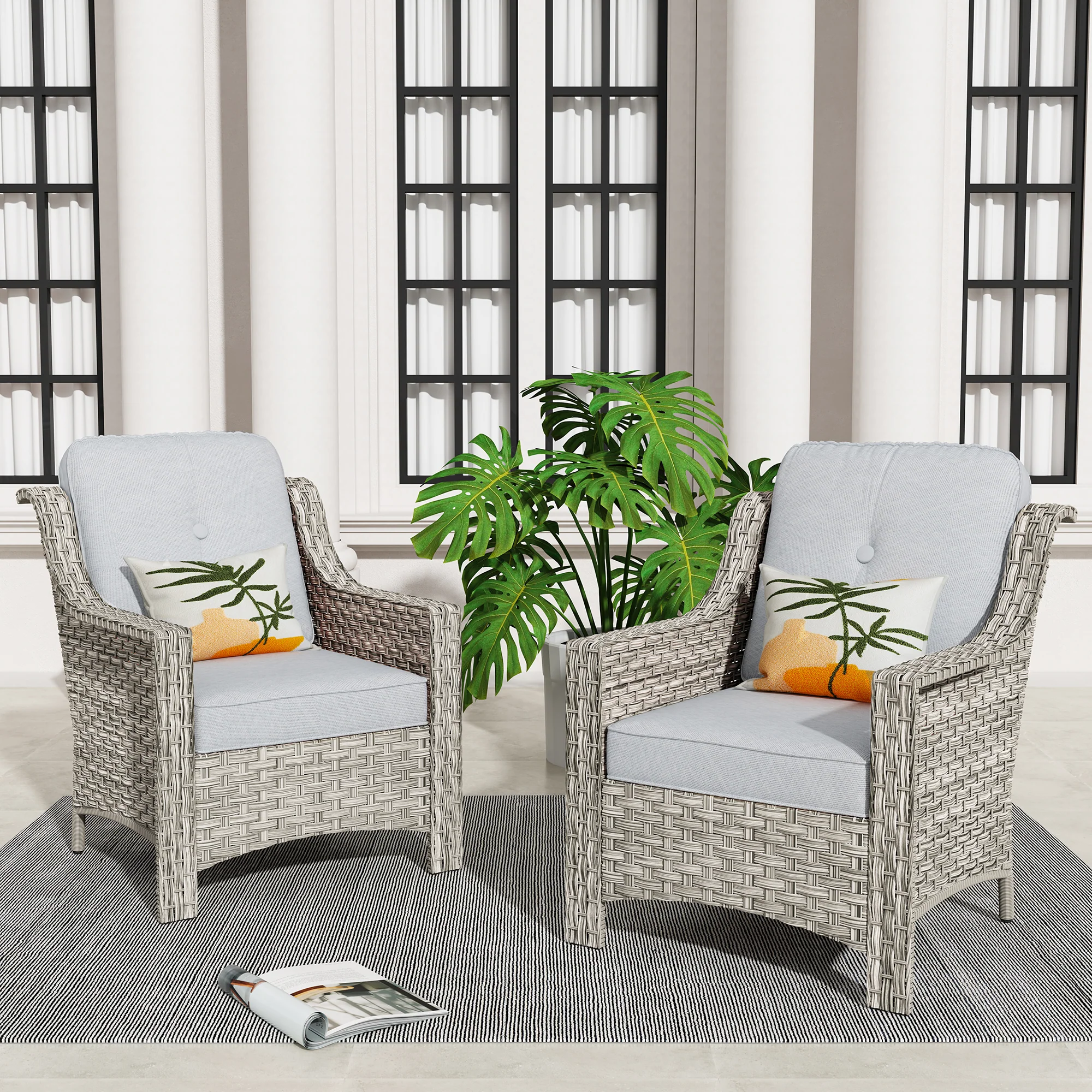 Ovios Outdoor Single Chair * 2,PAD Series
