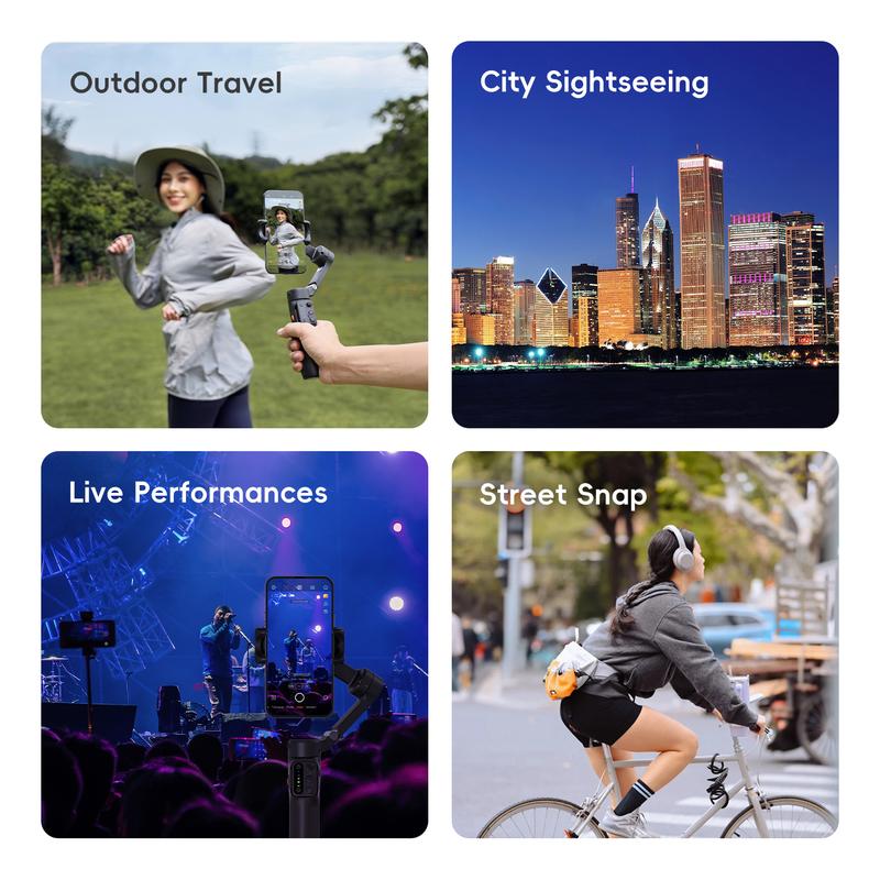 hohem iSteady X3 SE Gimbal Stabilizer for iPhone, Smartphone Foldable Gimbal with Detachable Remote Control, Portable Foldable 3-Axis Phone Gimbal for Android & iPhone 16 15 Pro Max, Ideal for Travel Vlogging