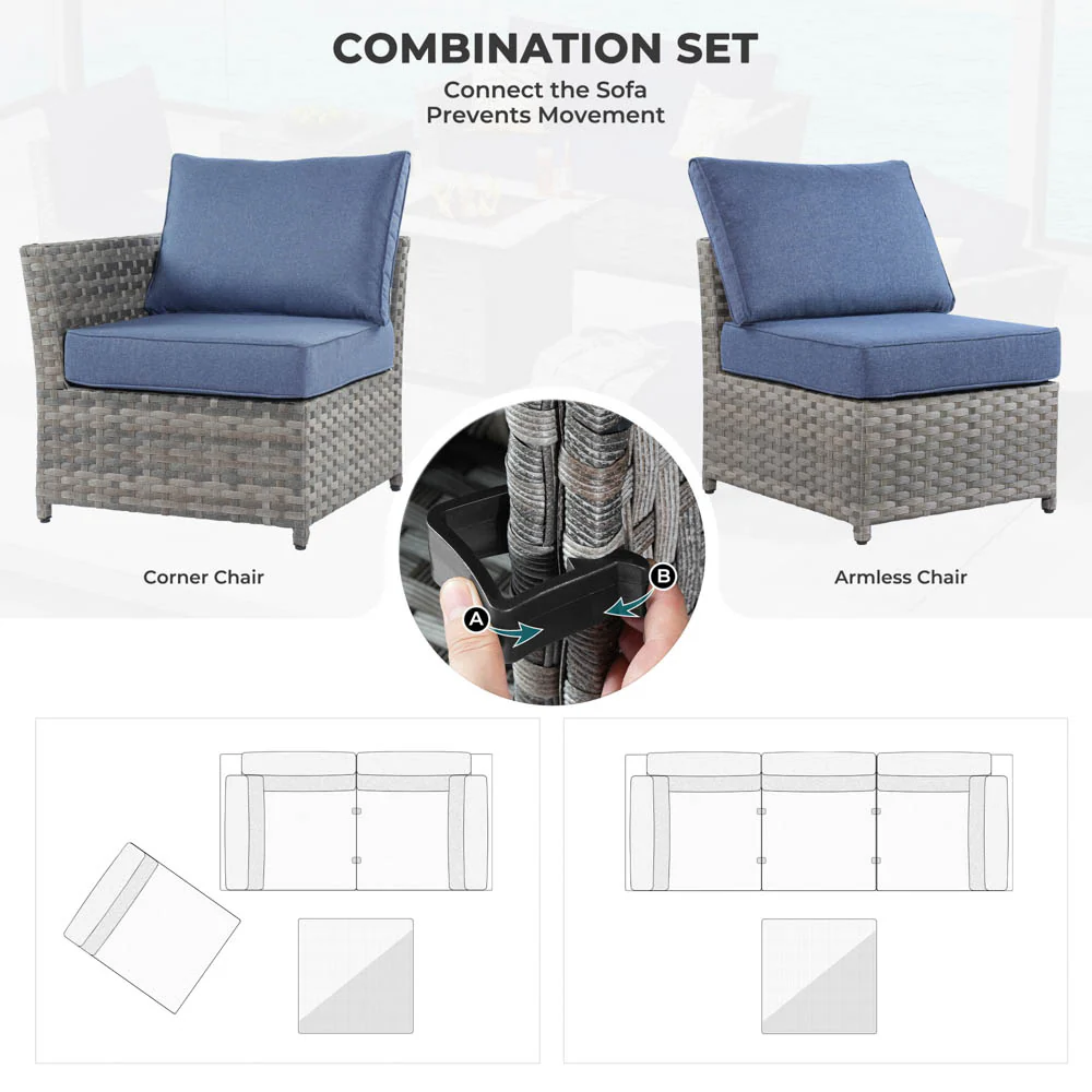 Ovios Patio Furniture Set New Rimaru 6-Piece, Fully Assembled