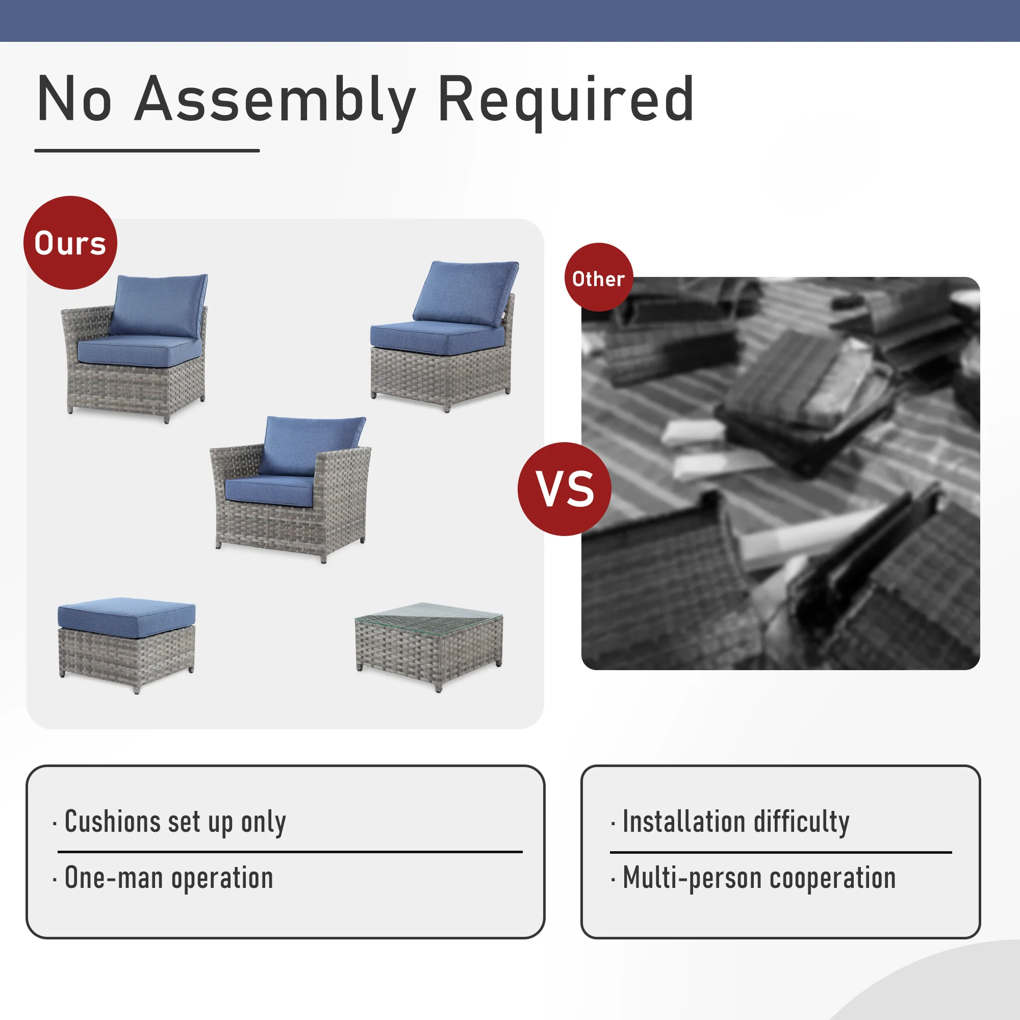 Ovios Patio Furniture Set 13-Piece include 42