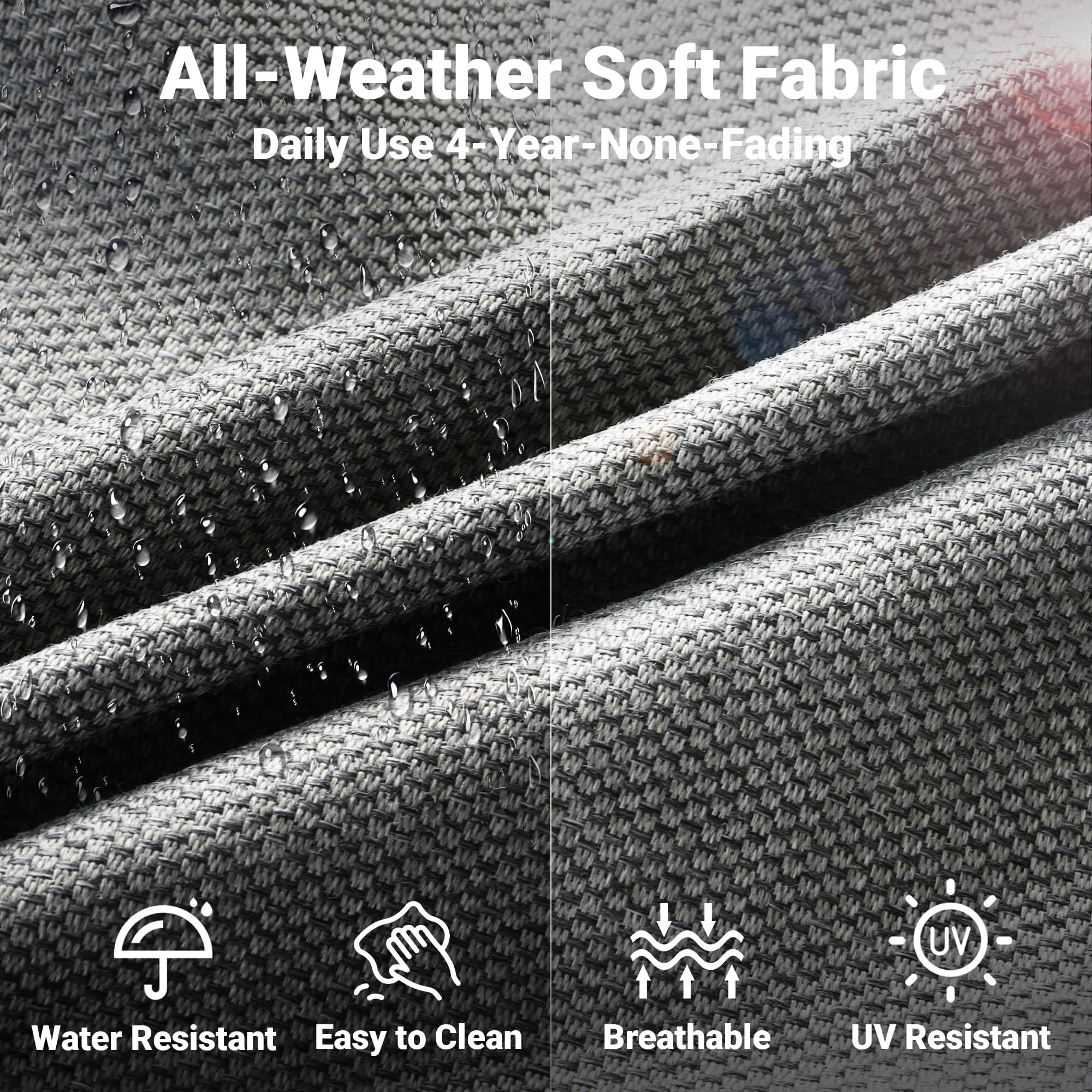 Ovios Patio Furniture Set New August 4 Piece High Back All Weather PE Wicker