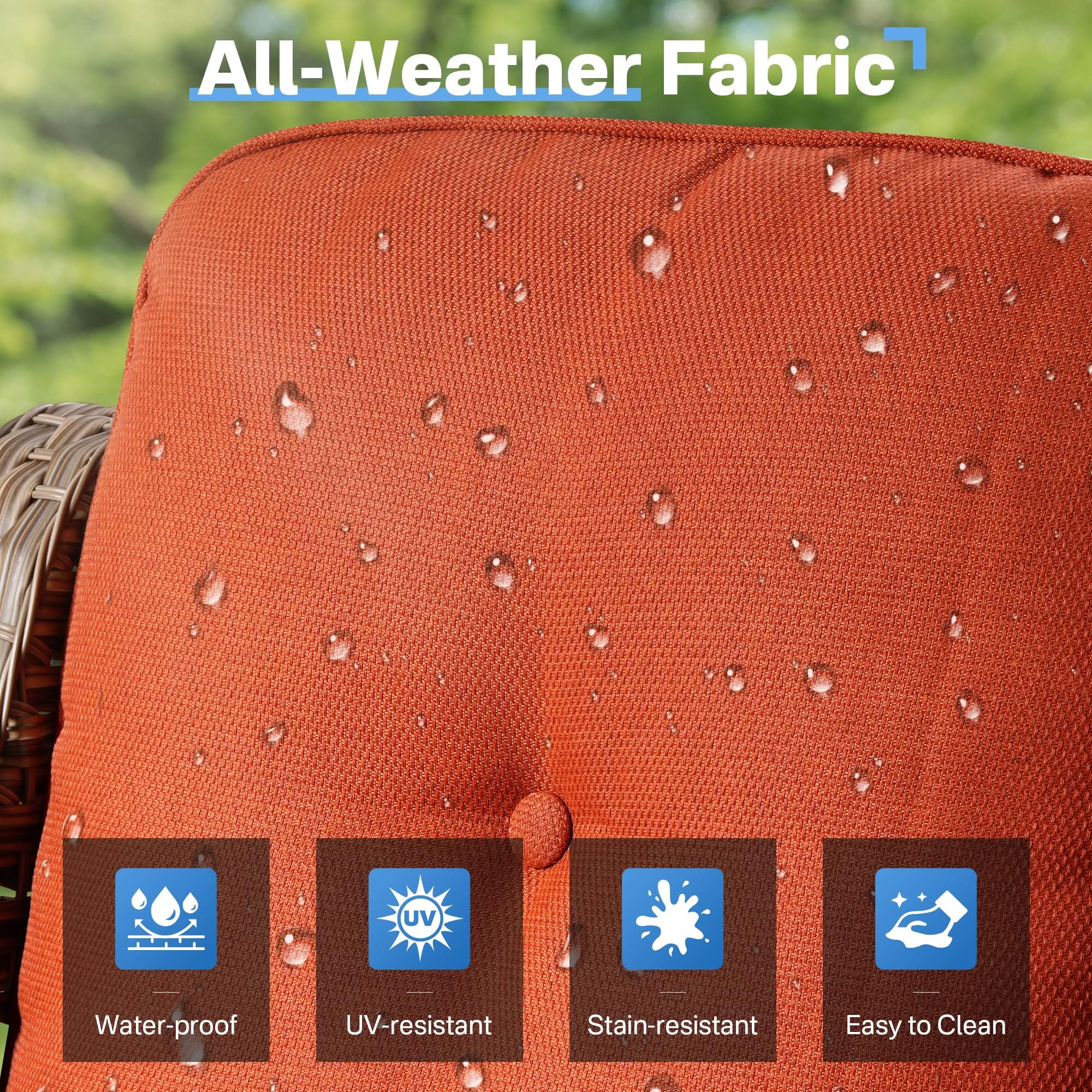 Ovios Conversation Set 3-Piece PAD Series,Swivel Chair