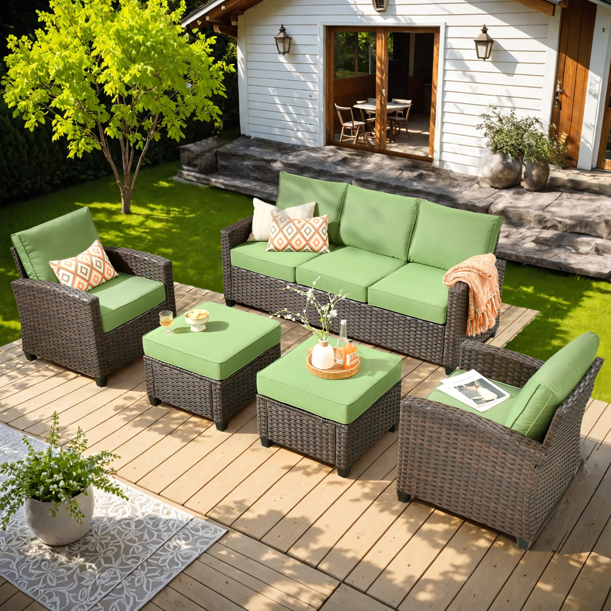 Ovios PRS Series Patio Conversation 5-Piece Set