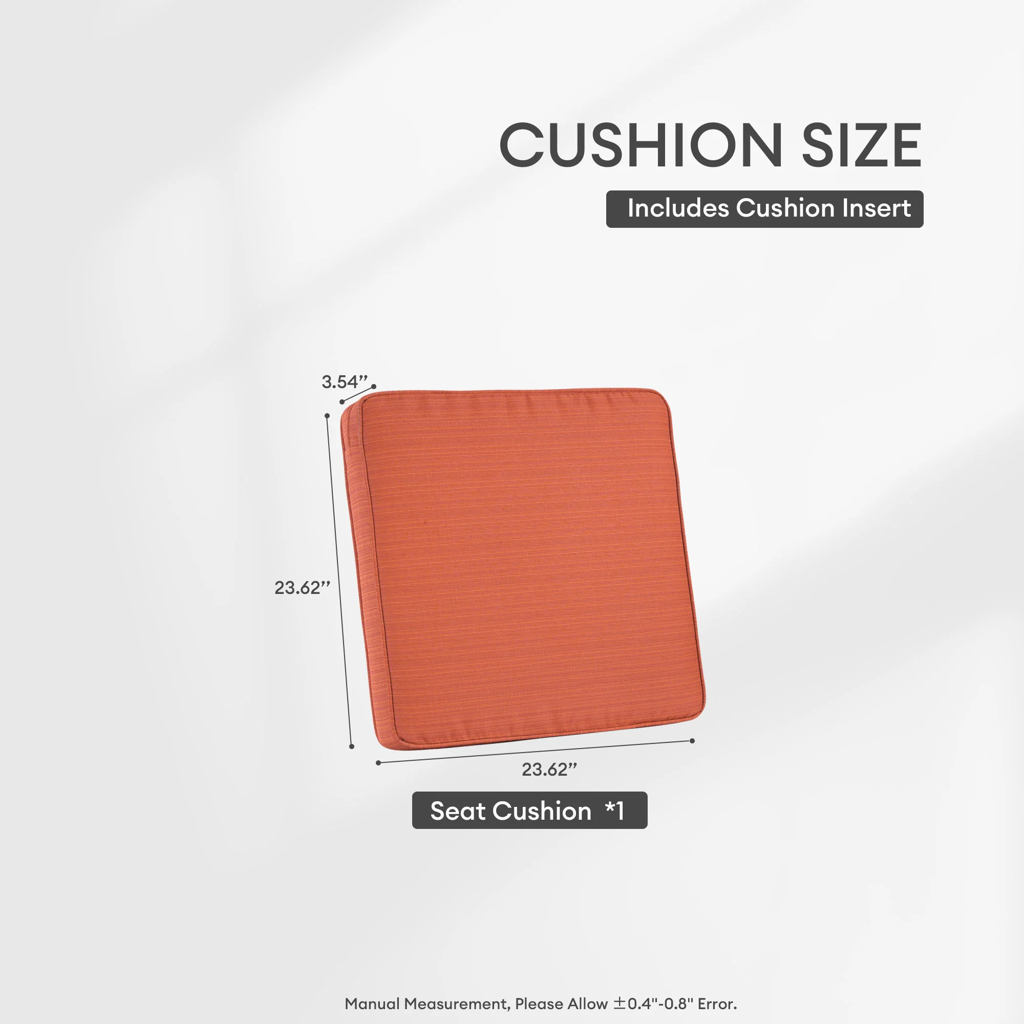 Ovios Vultros Series Replacement Seat, Back, Ottoman Cushion (Refer to the Dimension in Description)