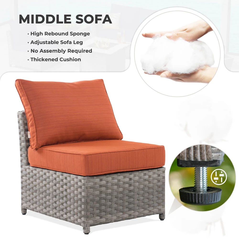 Ovios New Rimaru Series Patio Furniture Set 13-Piece include 42