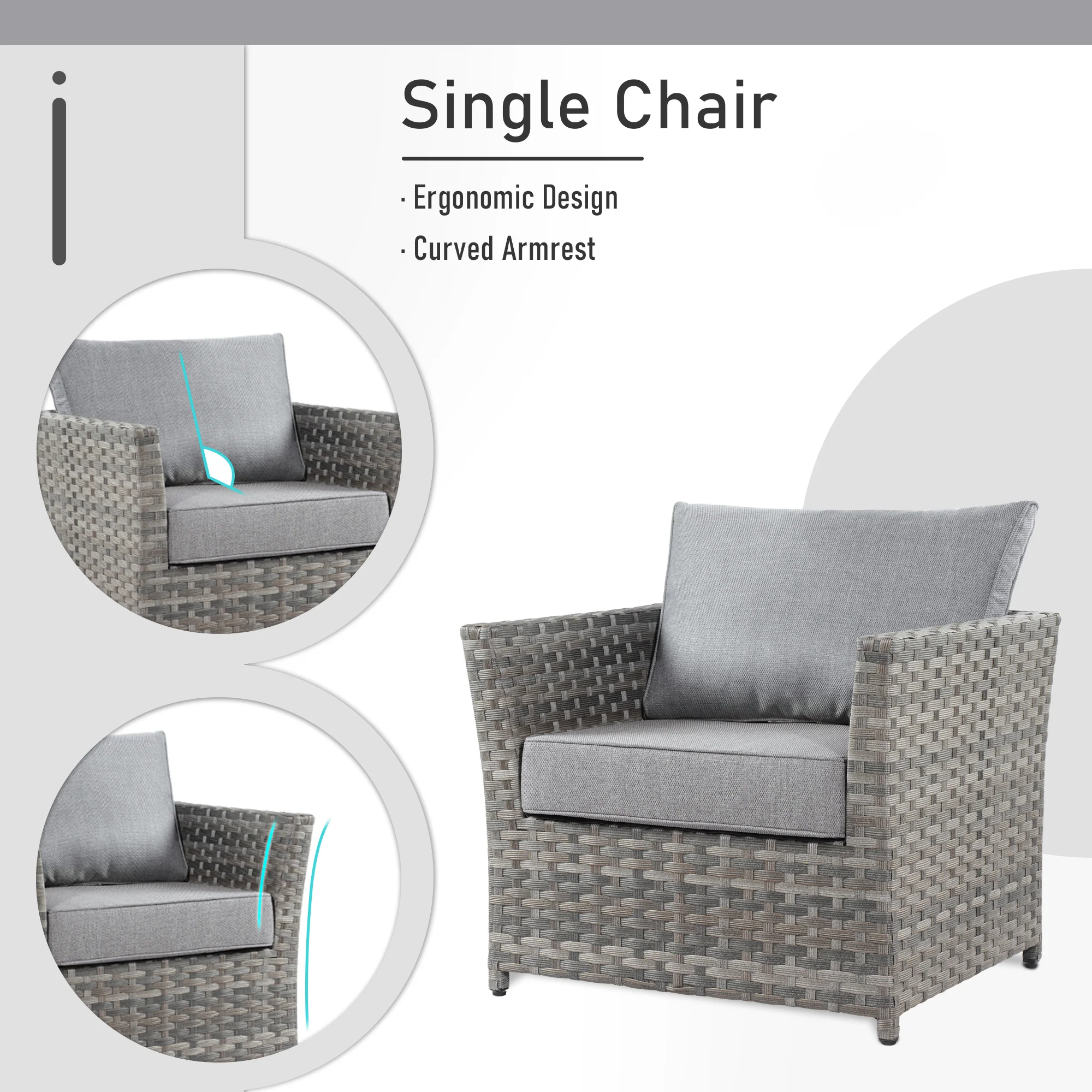 Ovios Patio Furniture Set 13-Piece include 42