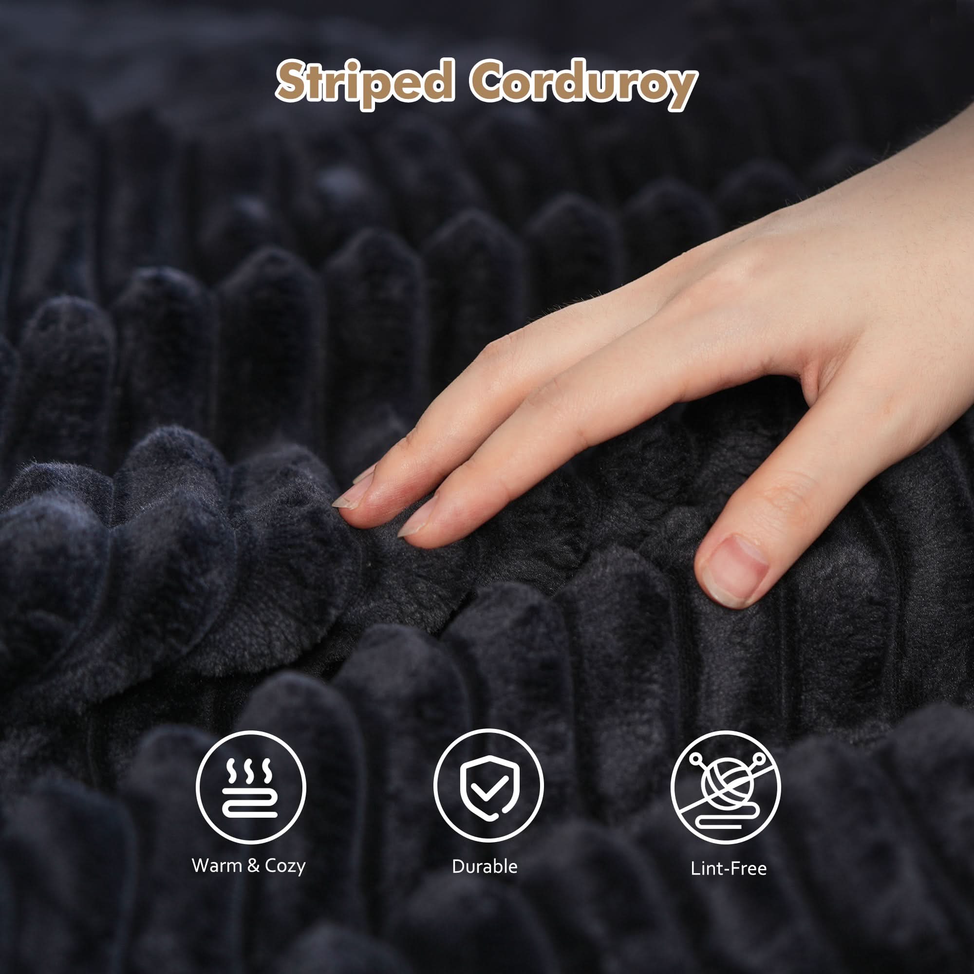 Ovios Modular Cloud Sofa with Memory Foam, L-Shaped Chaise, Corduroy Upholstery - No Assembly Needed