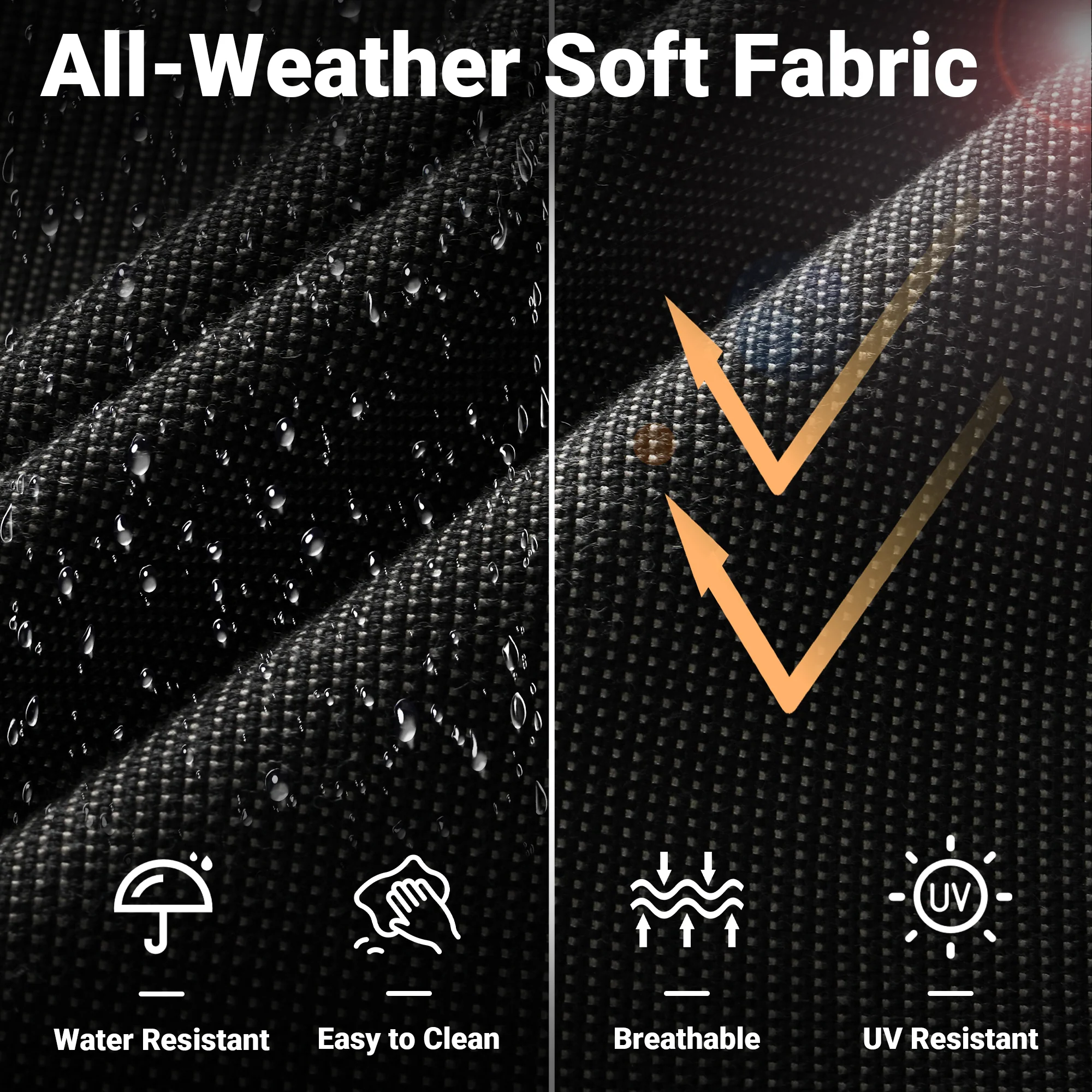 Ovios Patio Furniture Set 5-Piece with 30'' Fire Pit Table and Vultros Chairs