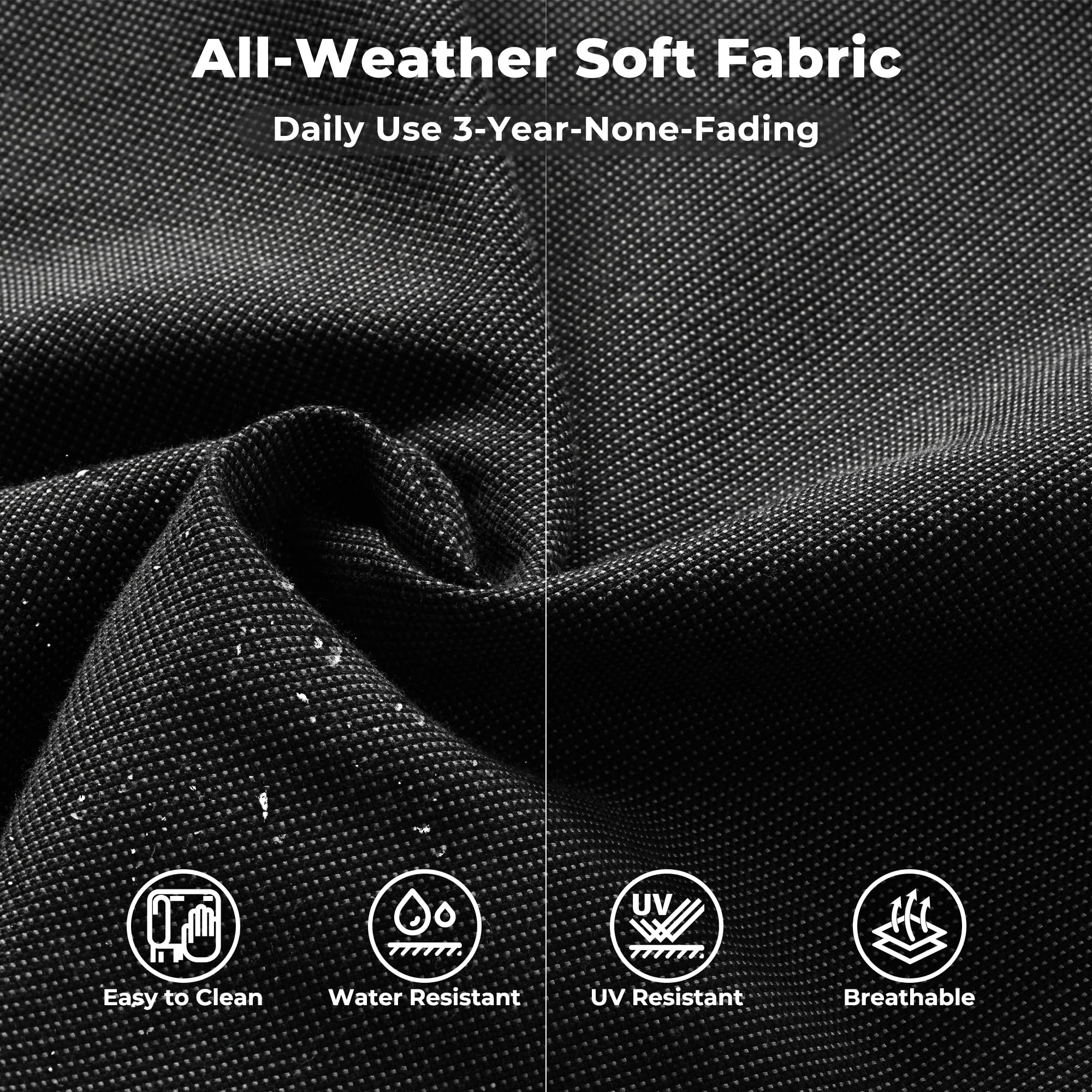 Ovios 8 Pieces Patio Furniture Set, Outdoor Sectional Sofa with Swivel Rocking Chair