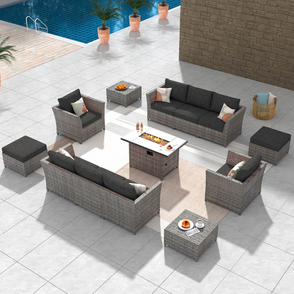 Ovios New Rimaru Series Patio Furniture Set 13-Piece include 42