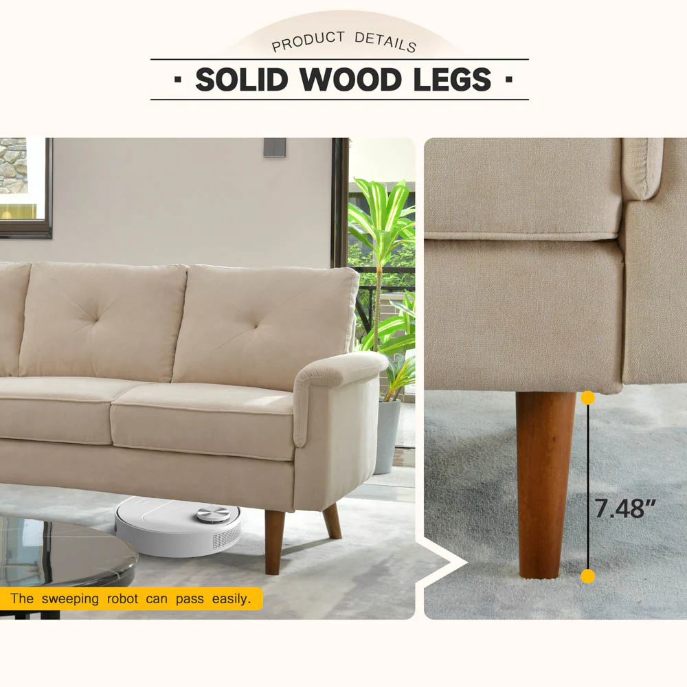 Ovios Living Room 71.65'' Wide 3-Seats Sofa Multiple Colour