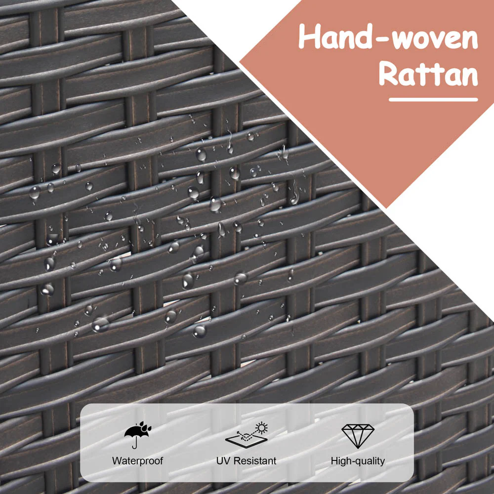 Ovios Patio Kenard 6-Piece Conversation Set with 42'' Rectangle Propane Fire Pit Table and Rocking Chairs